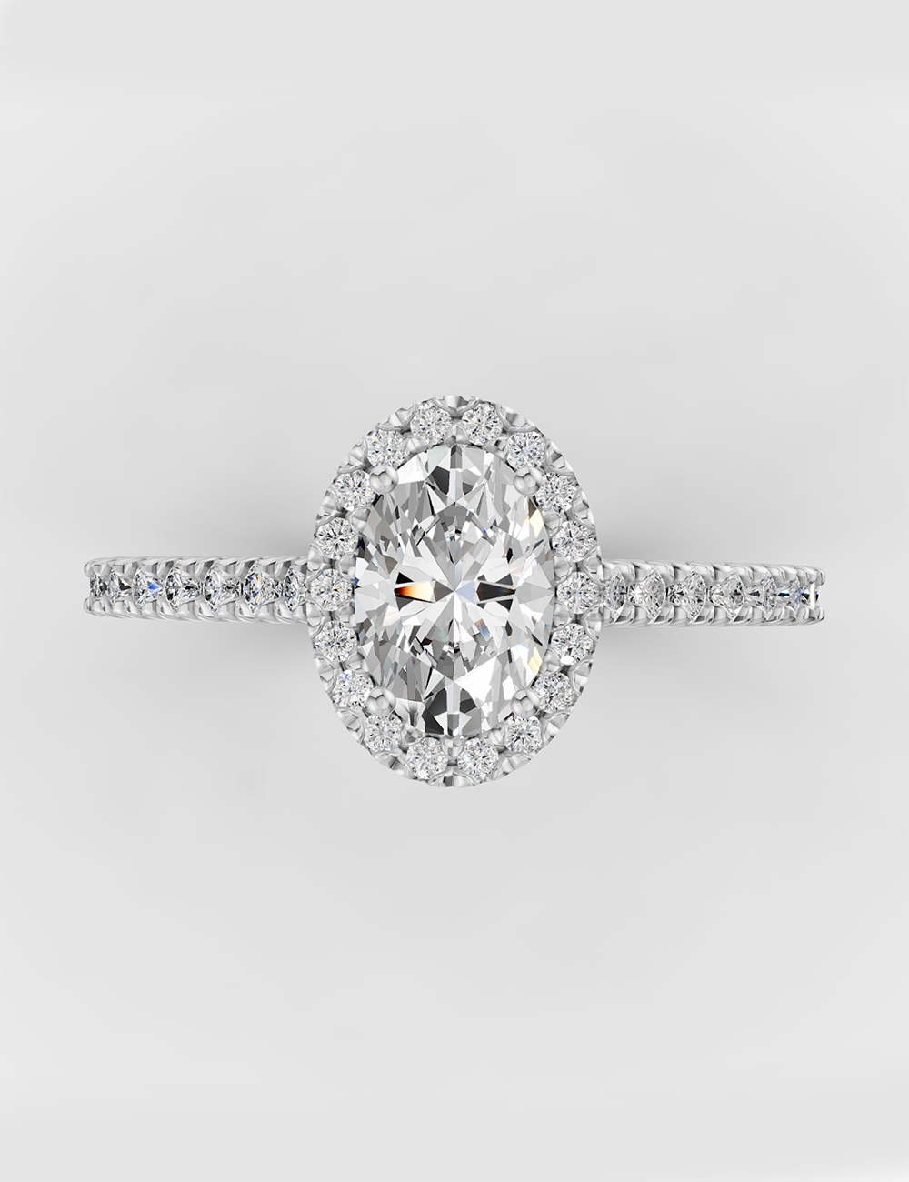 Gleaming Lab Grown Diamond Ring 72 Cent FG-VVS, Rose Gold, large, image 2