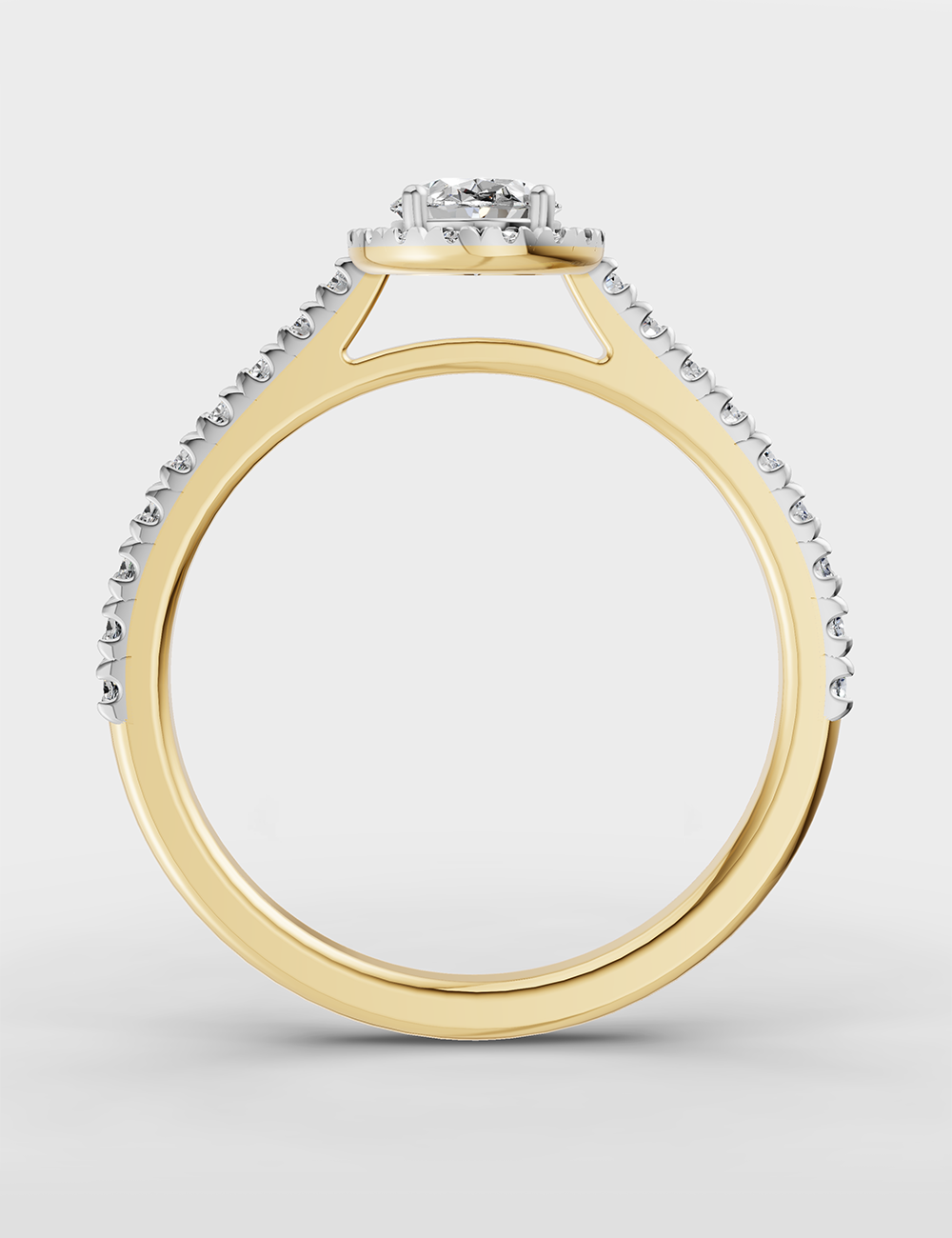 Gleaming Diamond Ring 72 cent FG-VVS, Yellow Gold, large, image 4