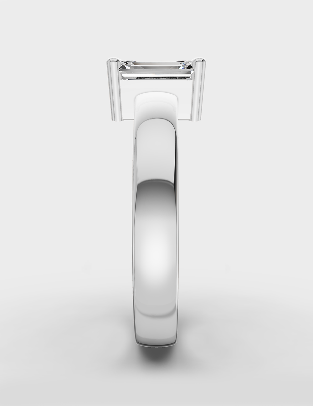 Serene Solitaire Ring 1 carat FG-VVS, White Gold, large, image 3