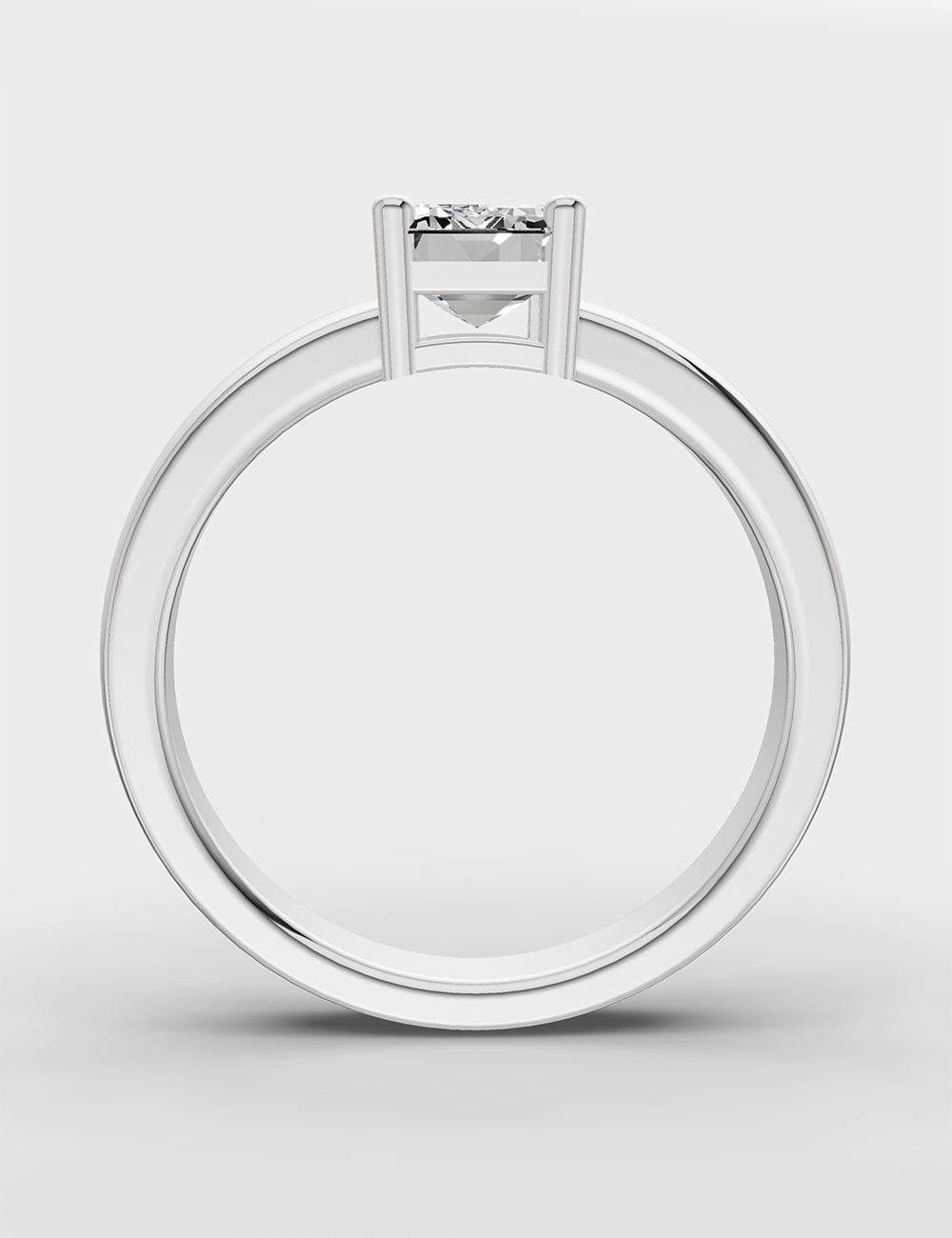 Serene Solitaire Ring 1 carat FG-VVS, White Gold, large, image 4