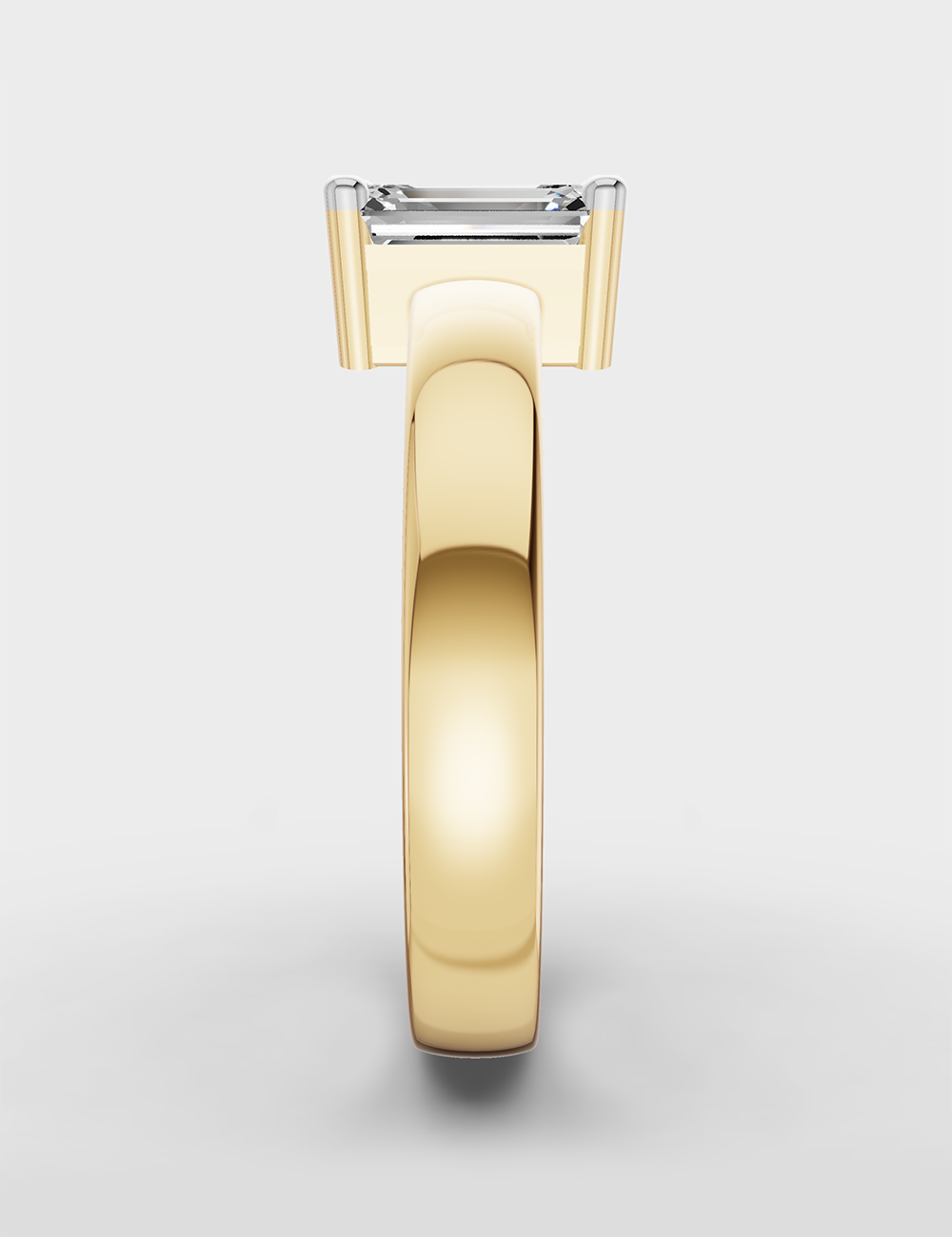 Serene Solitaire Ring 1 carat FG-VVS, Yellow Gold, large, image 3