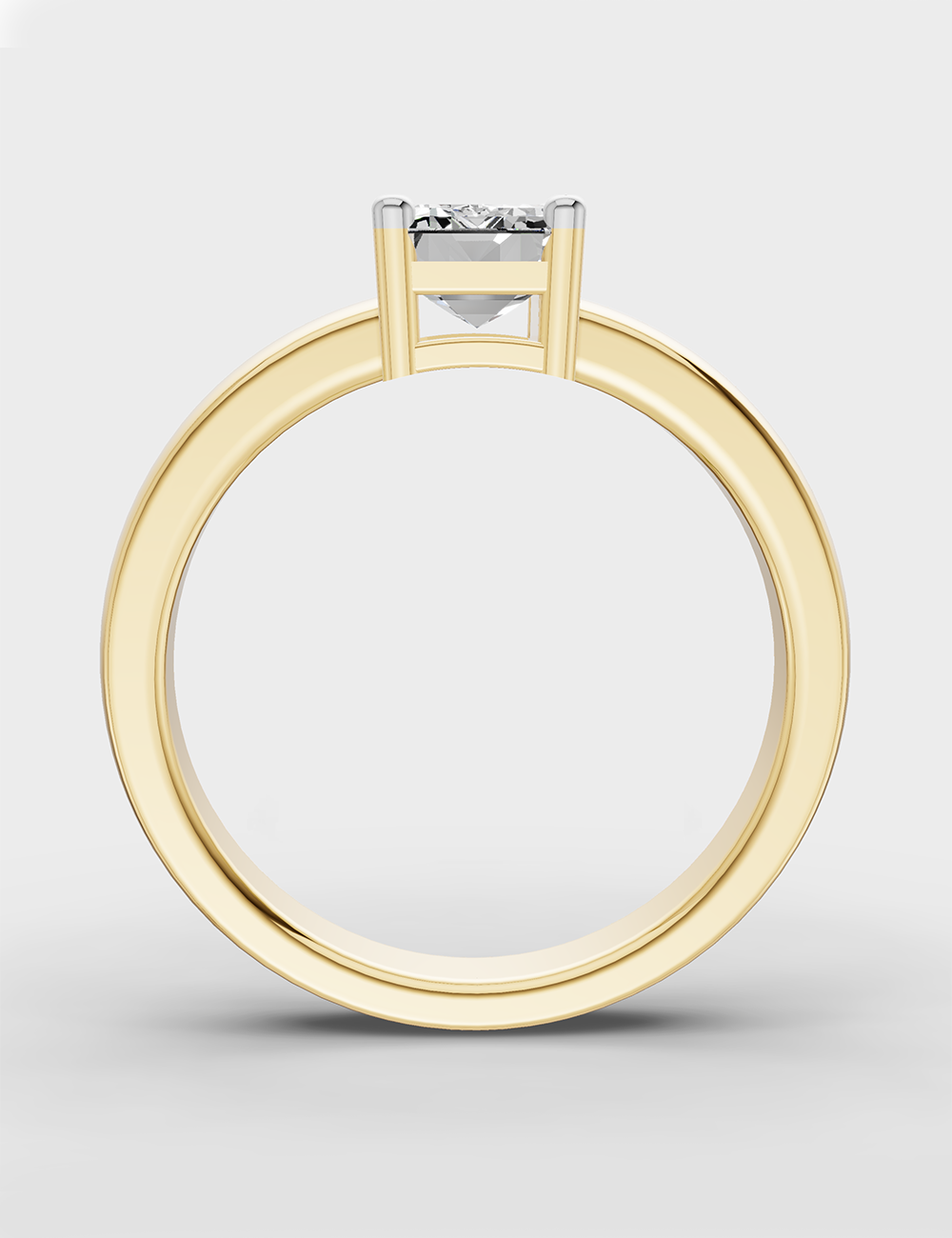 Serene Solitaire Ring 1 carat FG-VVS, Yellow Gold, large, image 4