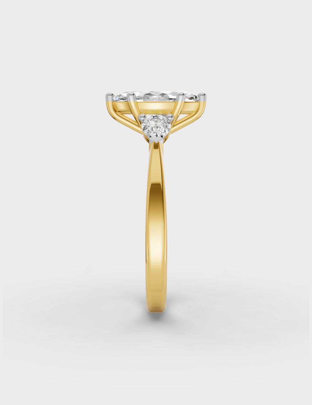 Fancy Cuts Diamond Ring 1.47 carat FG-VVS, Yellow Gold, large, image 3