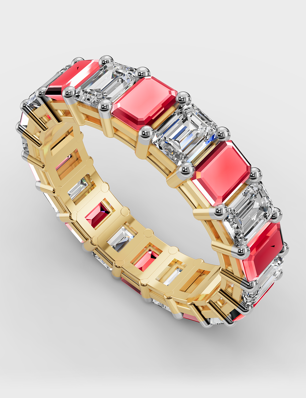 Radiant Diamond Ring 2.5 carat FG-VVS, Yellow Gold, large, image 1