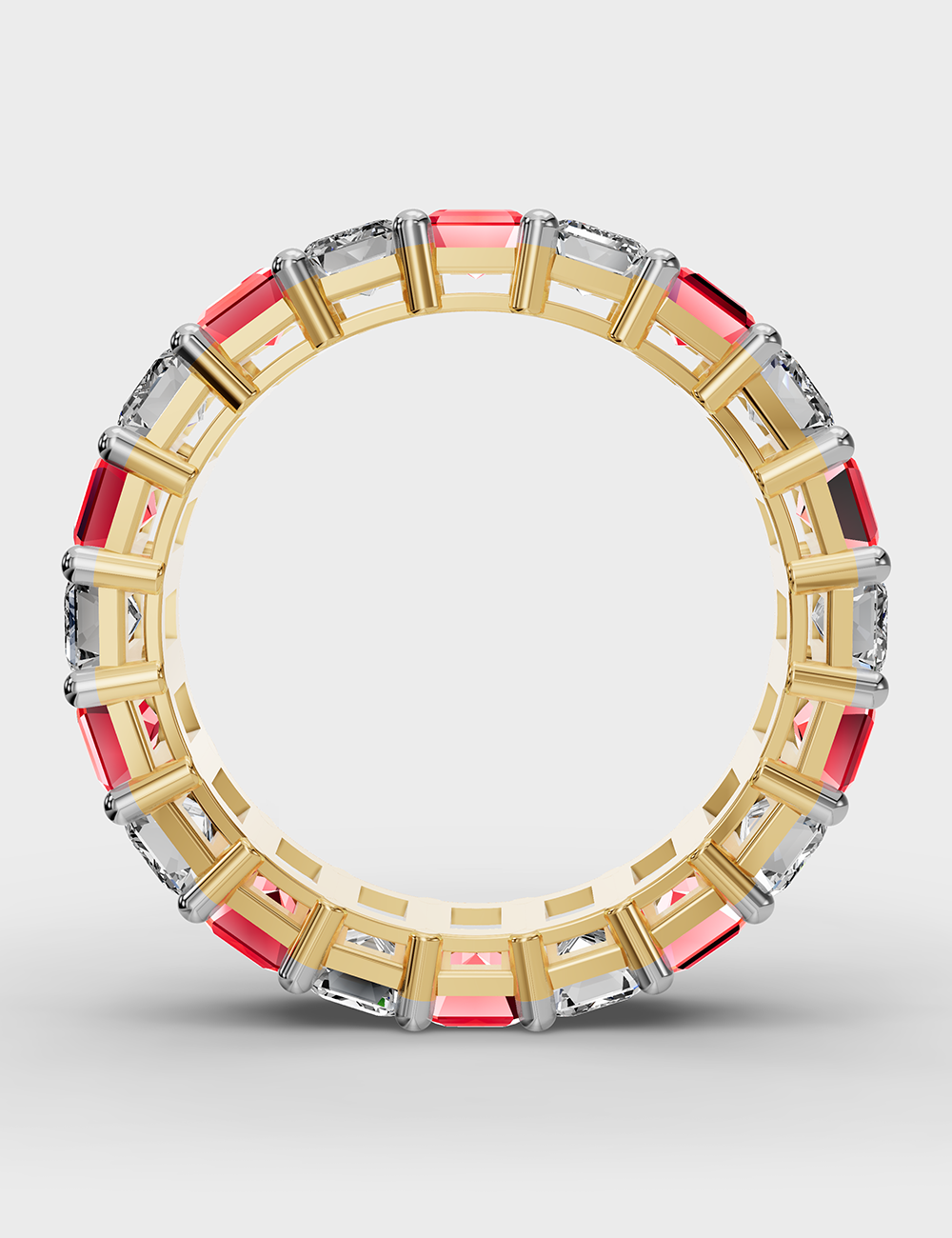 Radiant Diamond Ring 2.5 carat FG-VVS, Yellow Gold, large, image 4