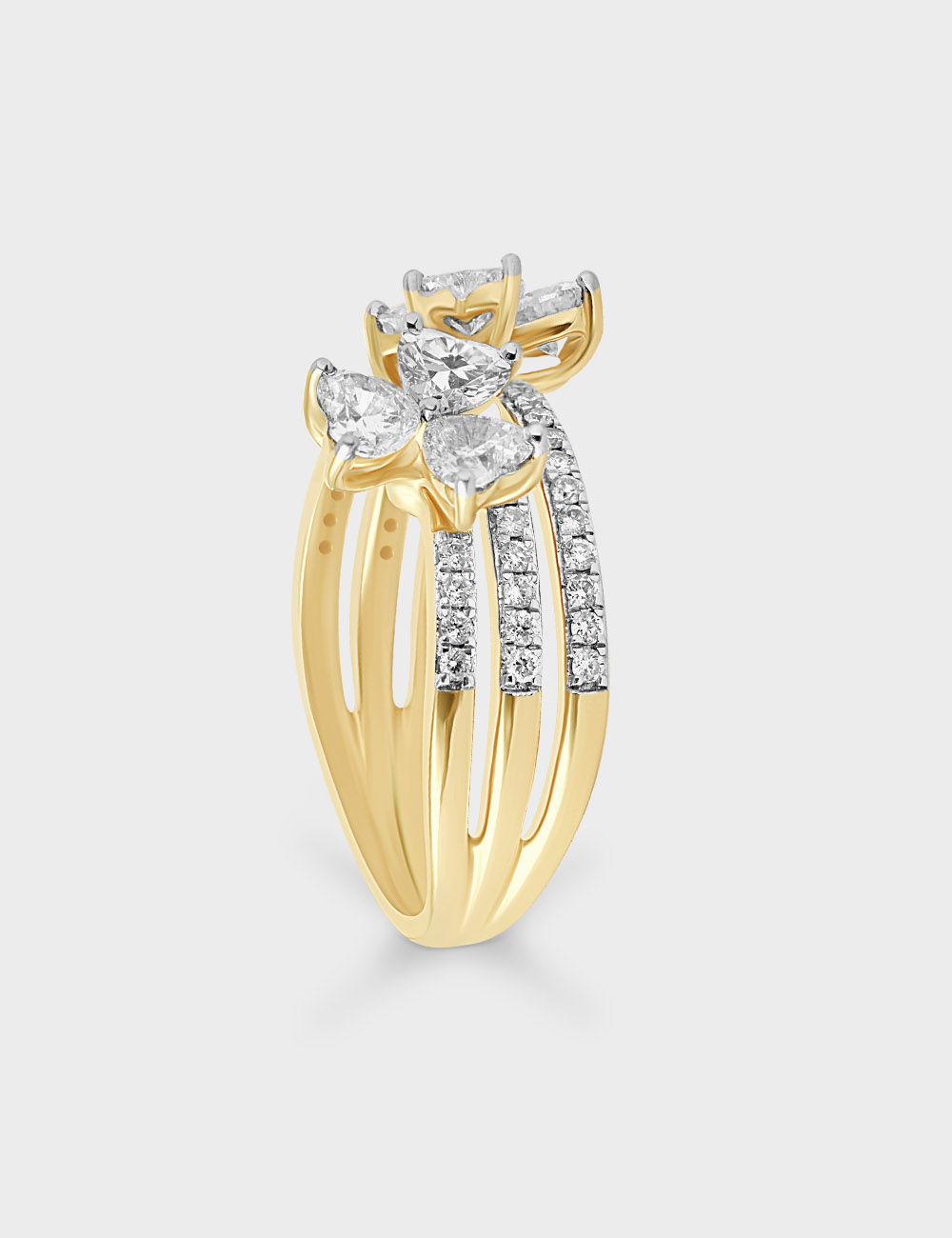 Whimsy Luxe Diamond Ring 1.56 carat FG-VVS, Yellow Gold, large, image 3