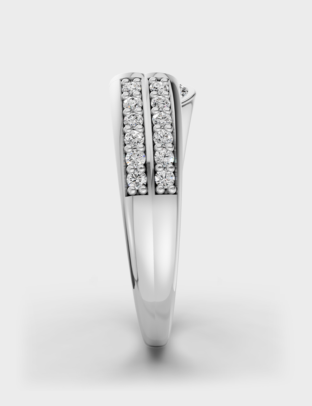 Lovable Diamond Ring 59 cent FG-VVS, White Gold, large, image 3