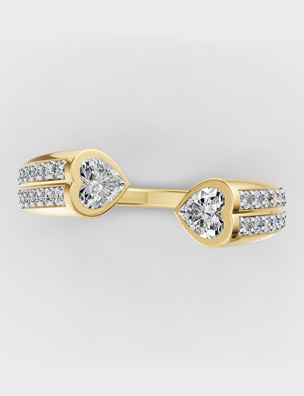 Lovable Diamond Ring 59 cent FG-VVS, Yellow Gold, large, image 2