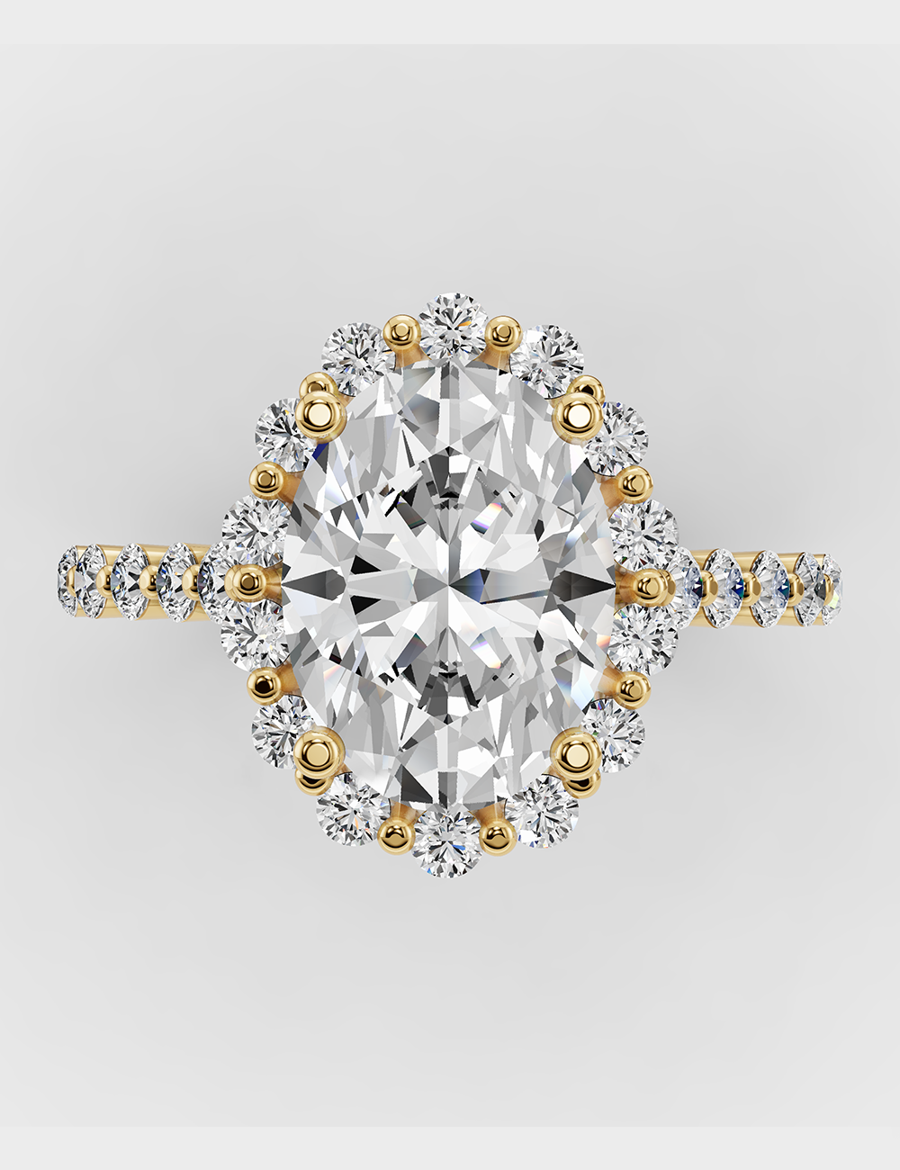 Queenly Diamond Ring 2.21 carat FG-VVS, Yellow Gold, large, image 2