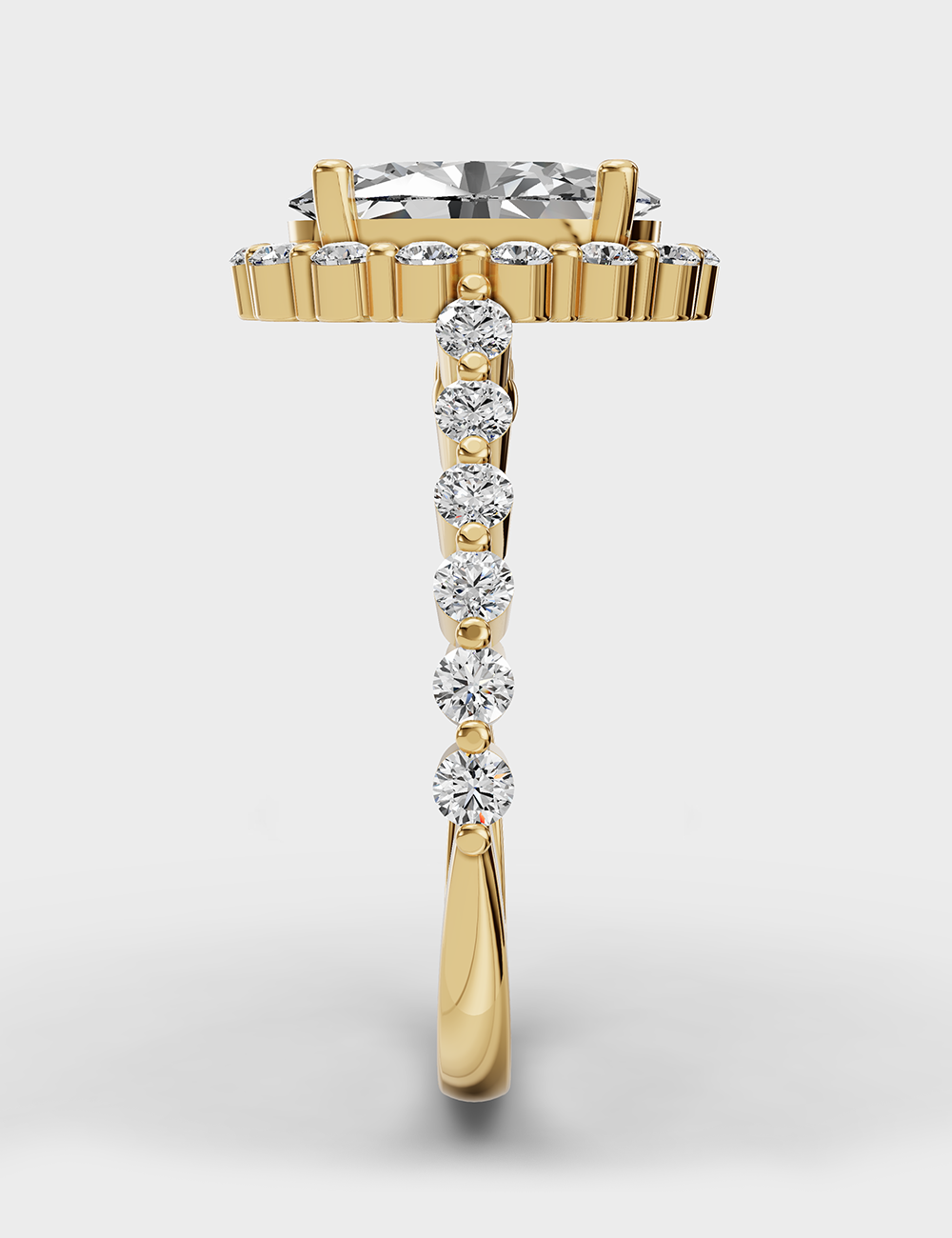 Queenly Diamond Ring 2.21 carat FG-VVS, Yellow Gold, large, image 3