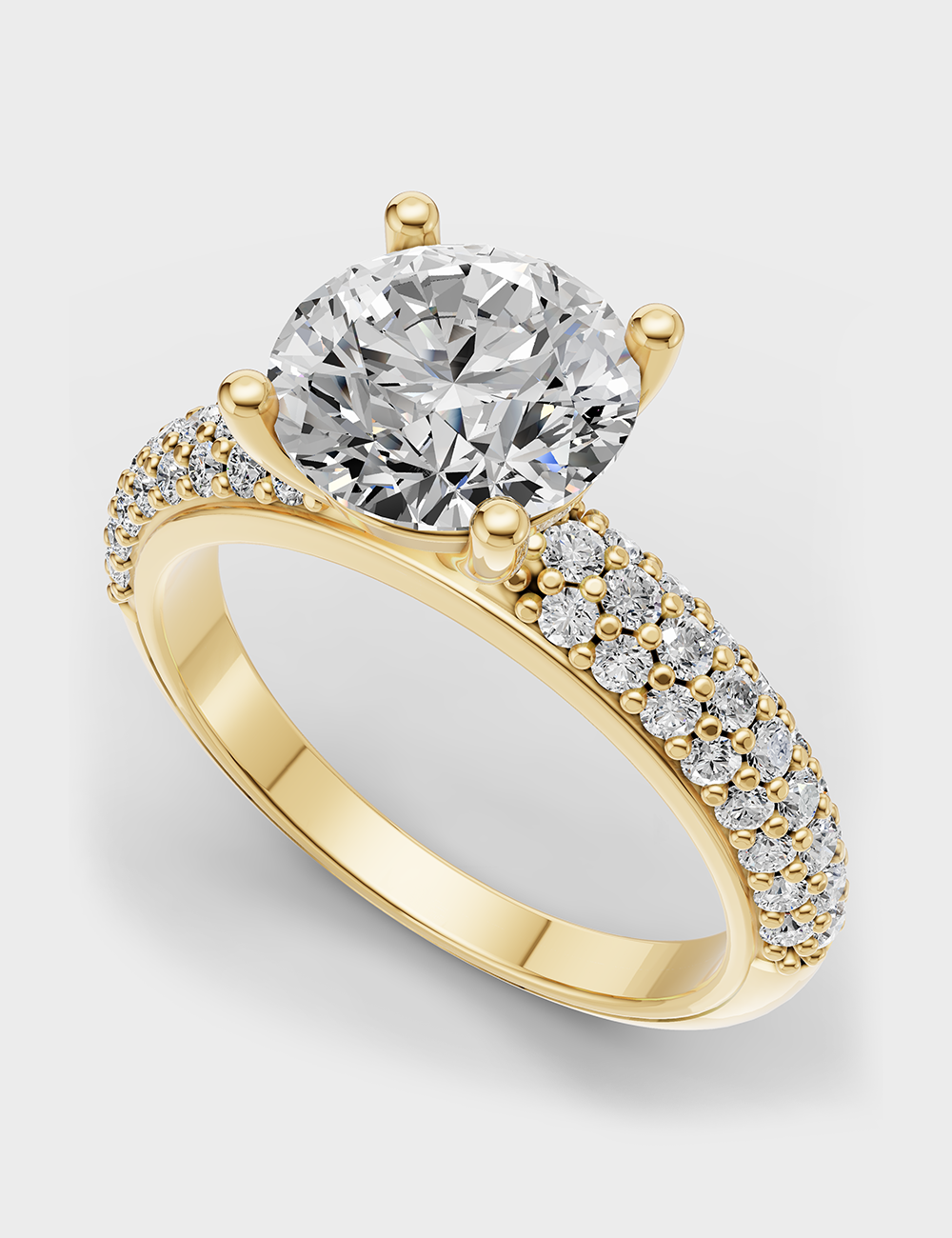 Stunning Solitaire Ring 2.49 carat FG-VVS, Yellow Gold, large, image 1