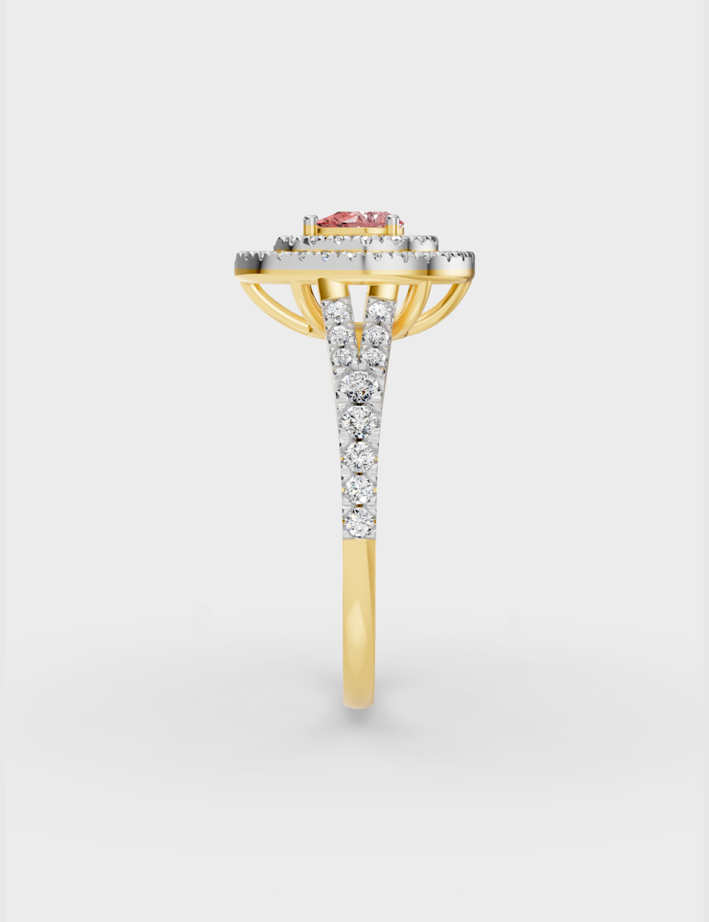 Spark Of Romance Diamond Ring 66 cent FG-VVS, Yellow Gold, large, image 3