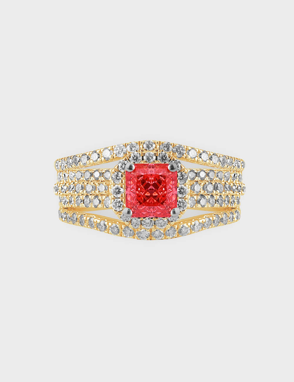 Ros&eacute; Luminance Diamond Ring 2.28 carat FG-VVS, Yellow Gold, large, image 2
