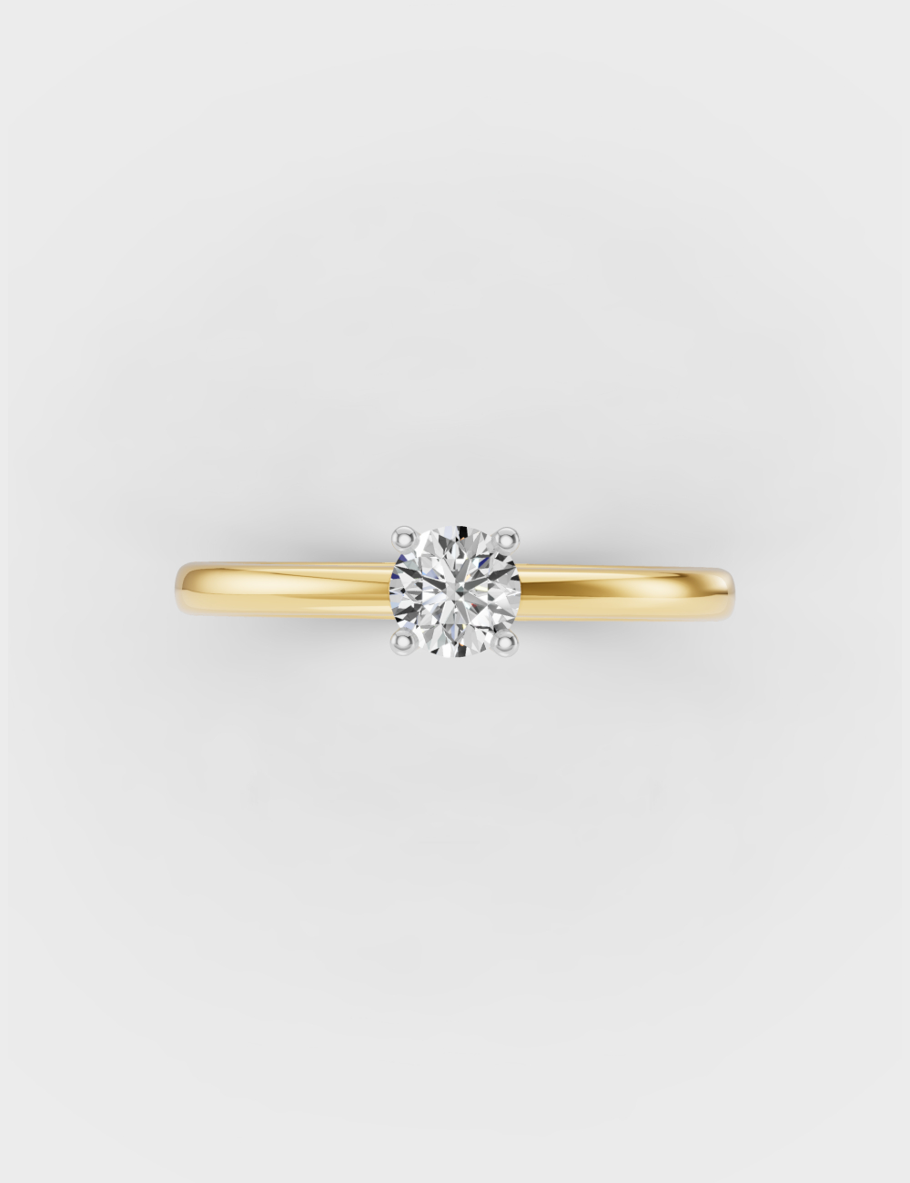 Comfortable Elegance Diamond Ring 26 cent FG-VVS, Yellow Gold, large, image 4