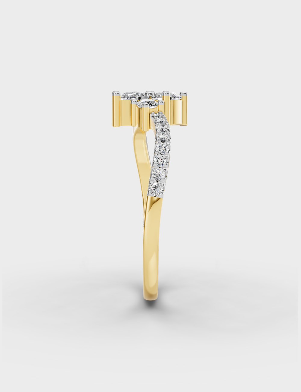 Alluring Glow Diamond Ring 38 cent FG-VVS, Yellow Gold, large, image 2