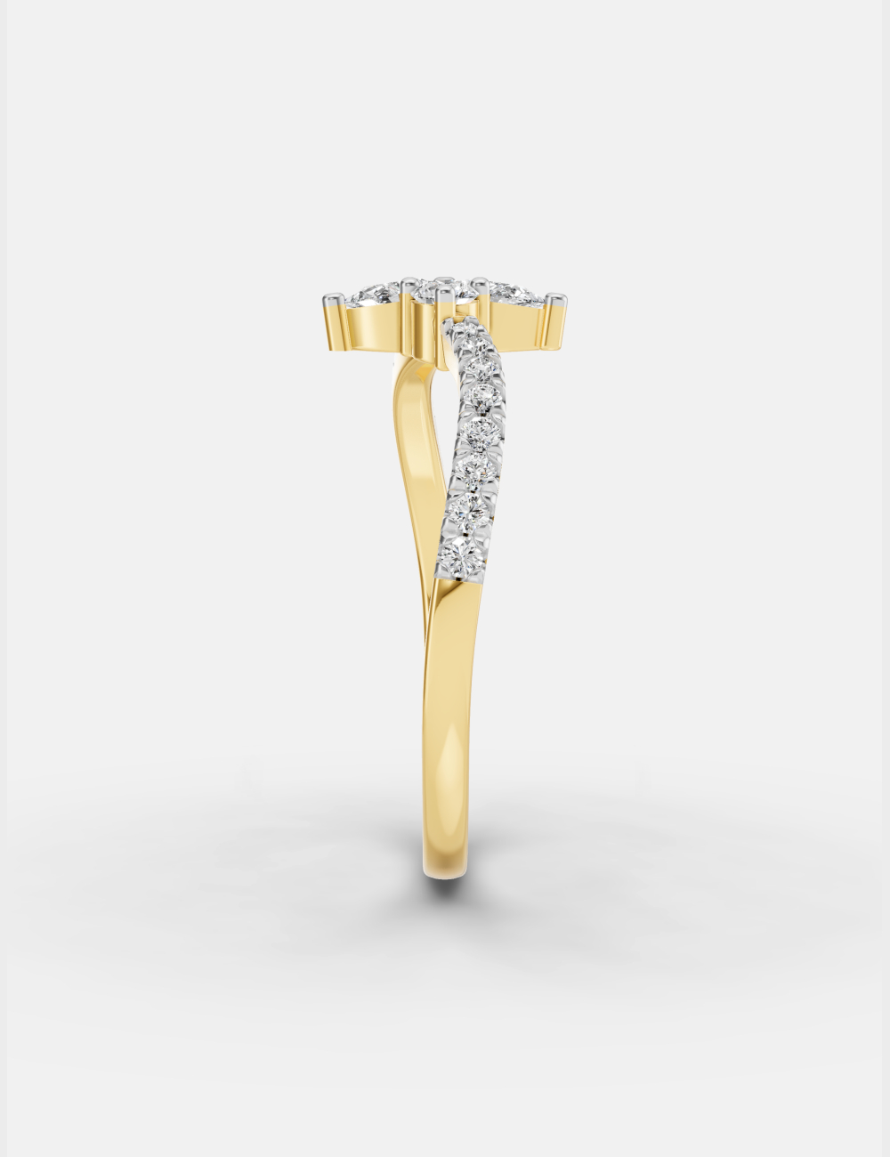 Serene Gleam Diamond Ring 39 cent FG-VVS, Yellow Gold, large, image 2