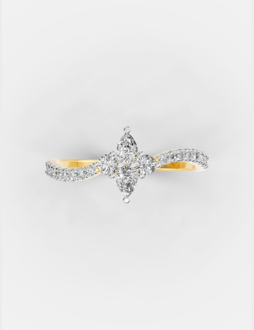 Serene Gleam Diamond Ring 39 cent FG-VVS, Yellow Gold, large, image 3