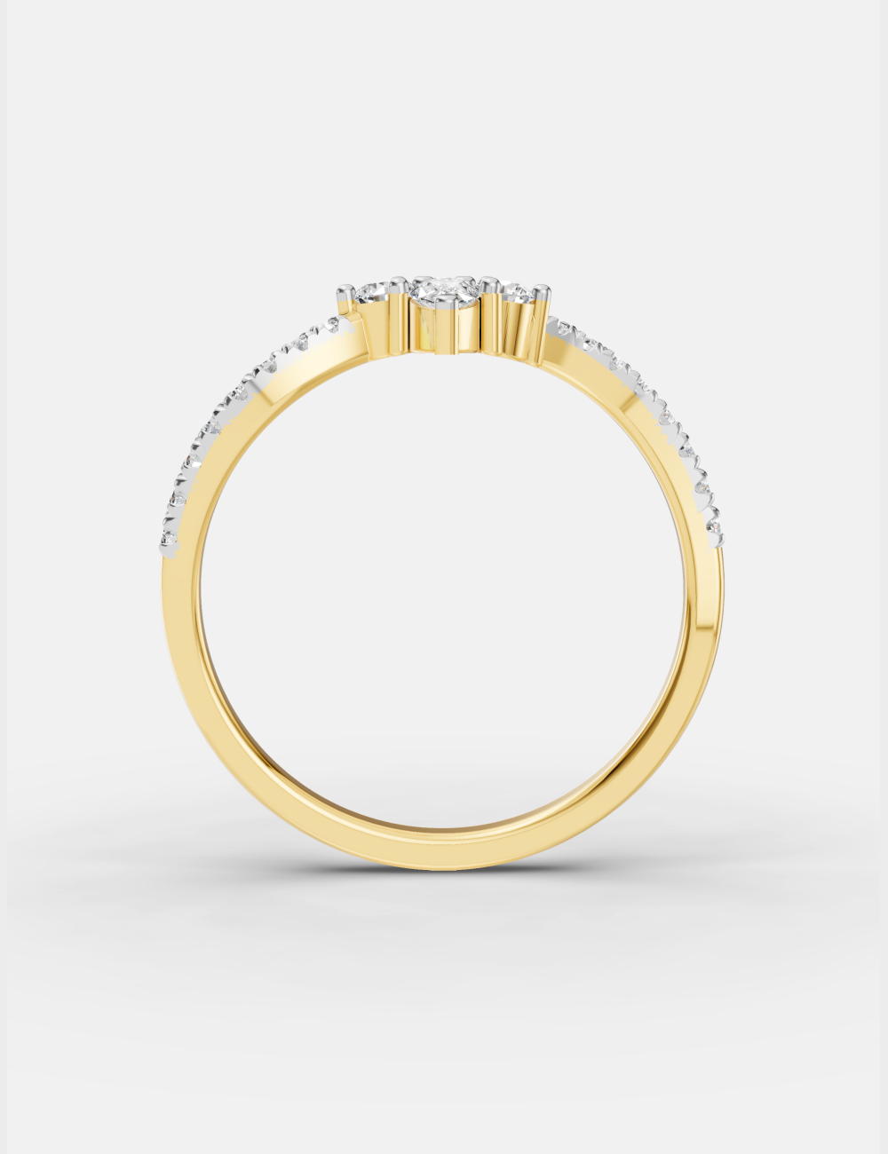 Serene Gleam Diamond Ring 39 cent FG-VVS, Yellow Gold, large, image 4