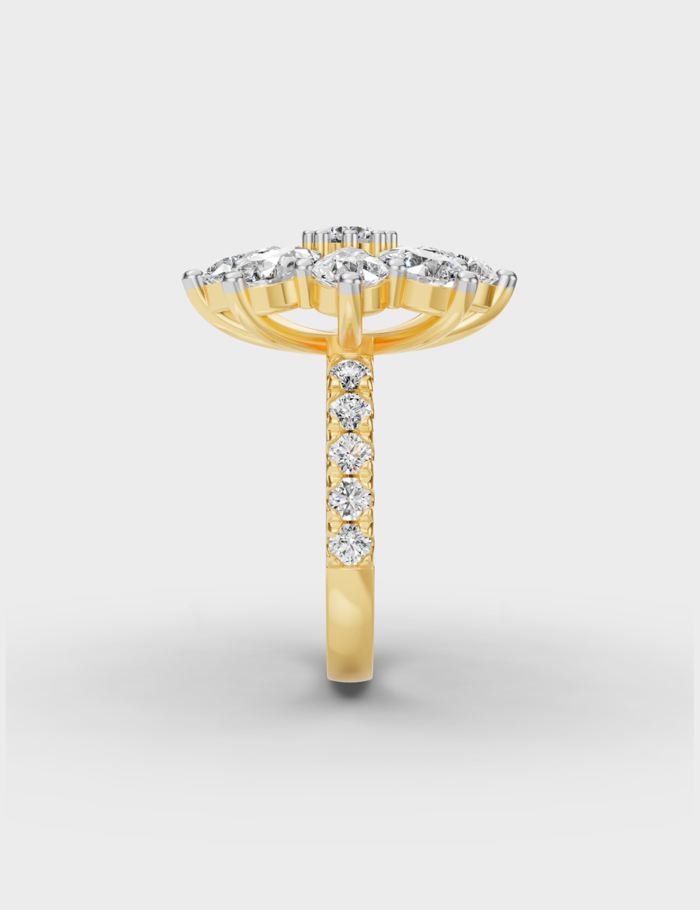 Sublime Radiance Diamond Ring 2.99 carat FG-VVS, Yellow Gold, large, image 2