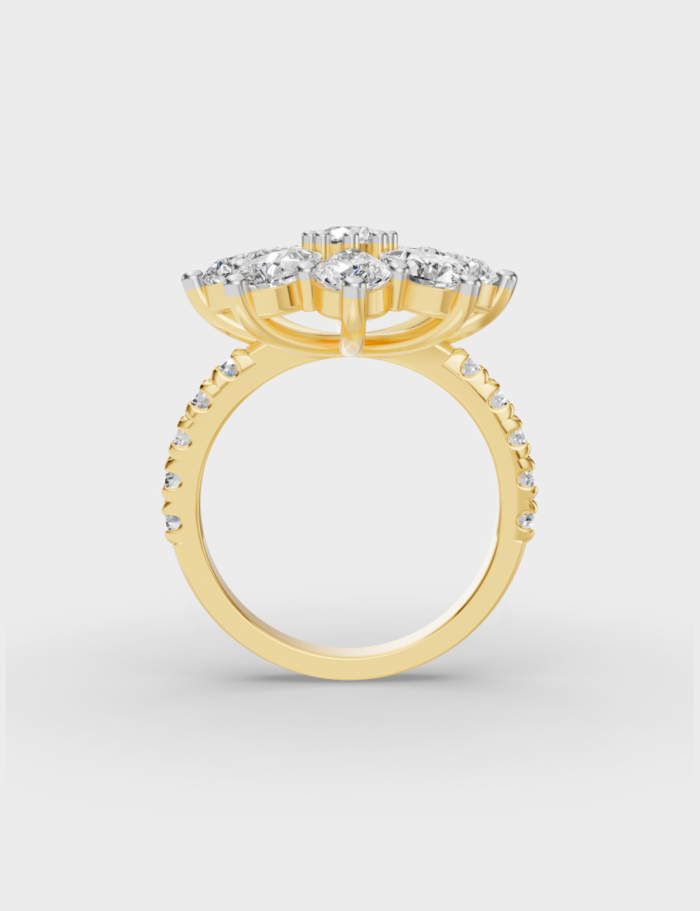 Sublime Radiance Diamond Ring 2.99 carat FG-VVS, Yellow Gold, large, image 3