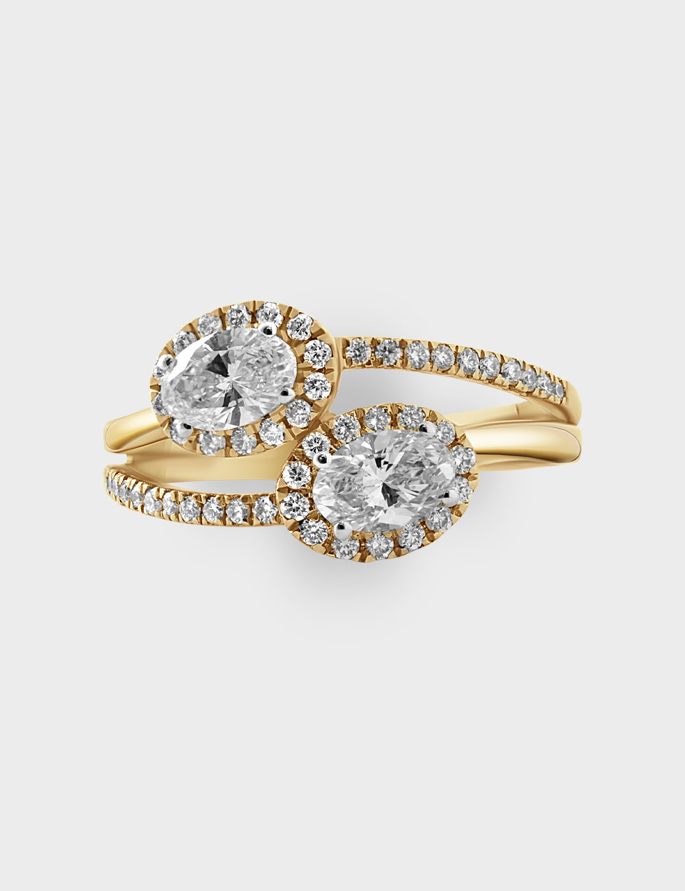 Power in Pairs Diamond Ring 1.23 carat FG-VVS, Yellow Gold, large, image 2