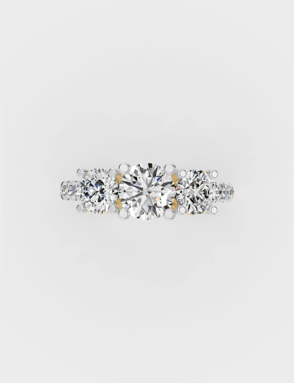 Triple Luxe Diamond Ring 2 Carat FG-VVS, Yellow Gold, large, image 2