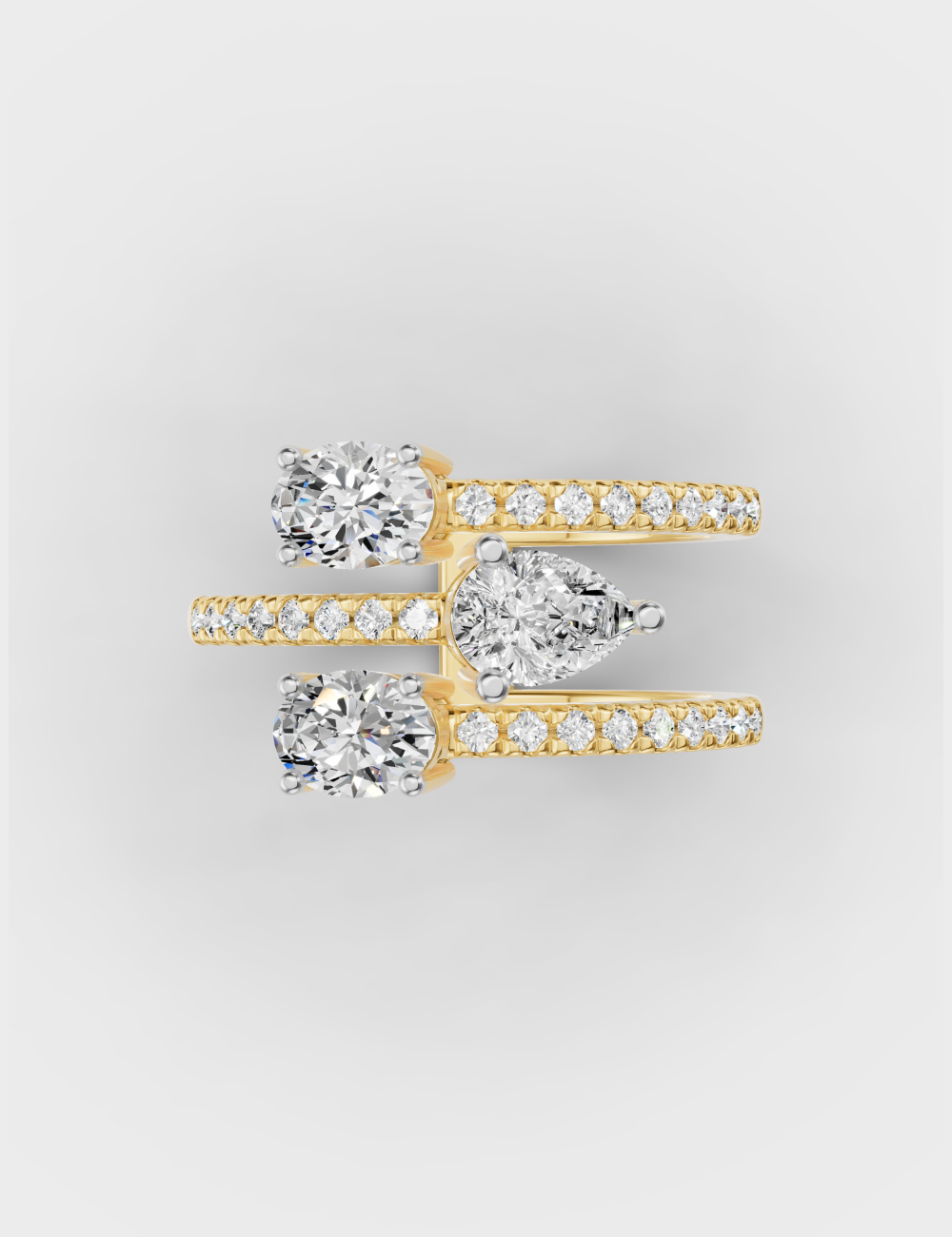 Pristine Cuts Diamond Ring 1.28 carat FG-VVS, Yellow Gold, large, image 2