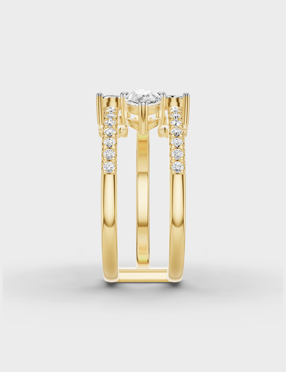 Pristine Cuts Diamond Ring 1.28 carat FG-VVS, Yellow Gold, large, image 3