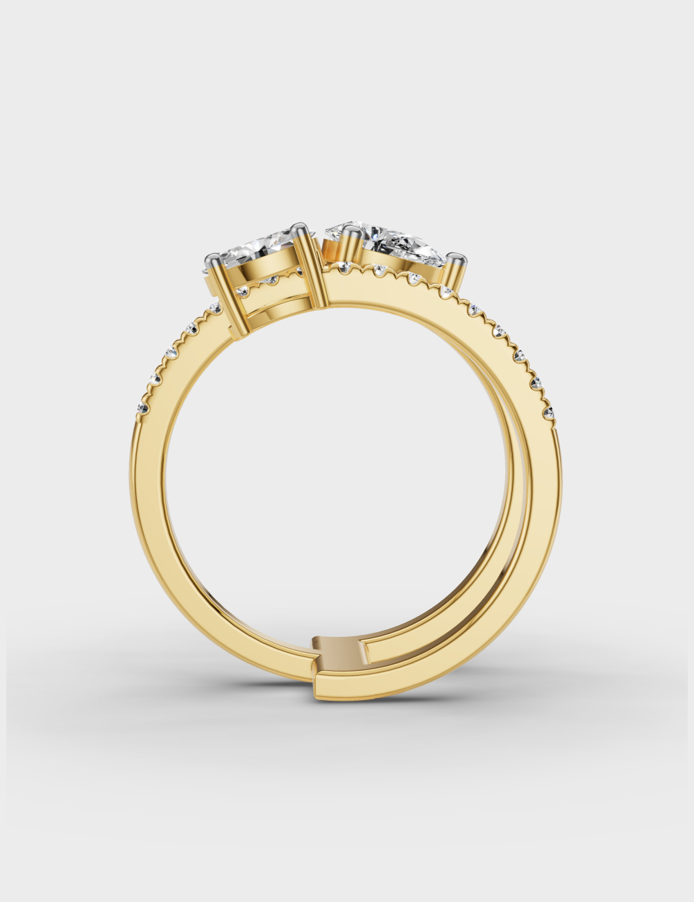 Pristine Cuts Diamond Ring 1.28 carat FG-VVS, Yellow Gold, large, image 4