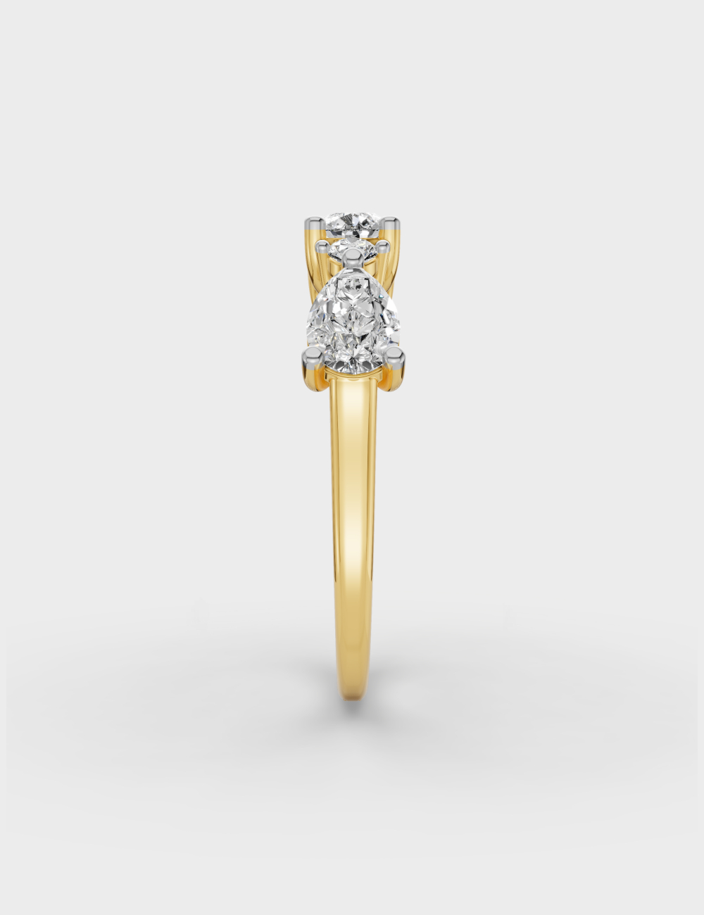 Sparkled Symmetry Diamond Ring 1.22 carat FG-VVS, Yellow Gold, large, image 2