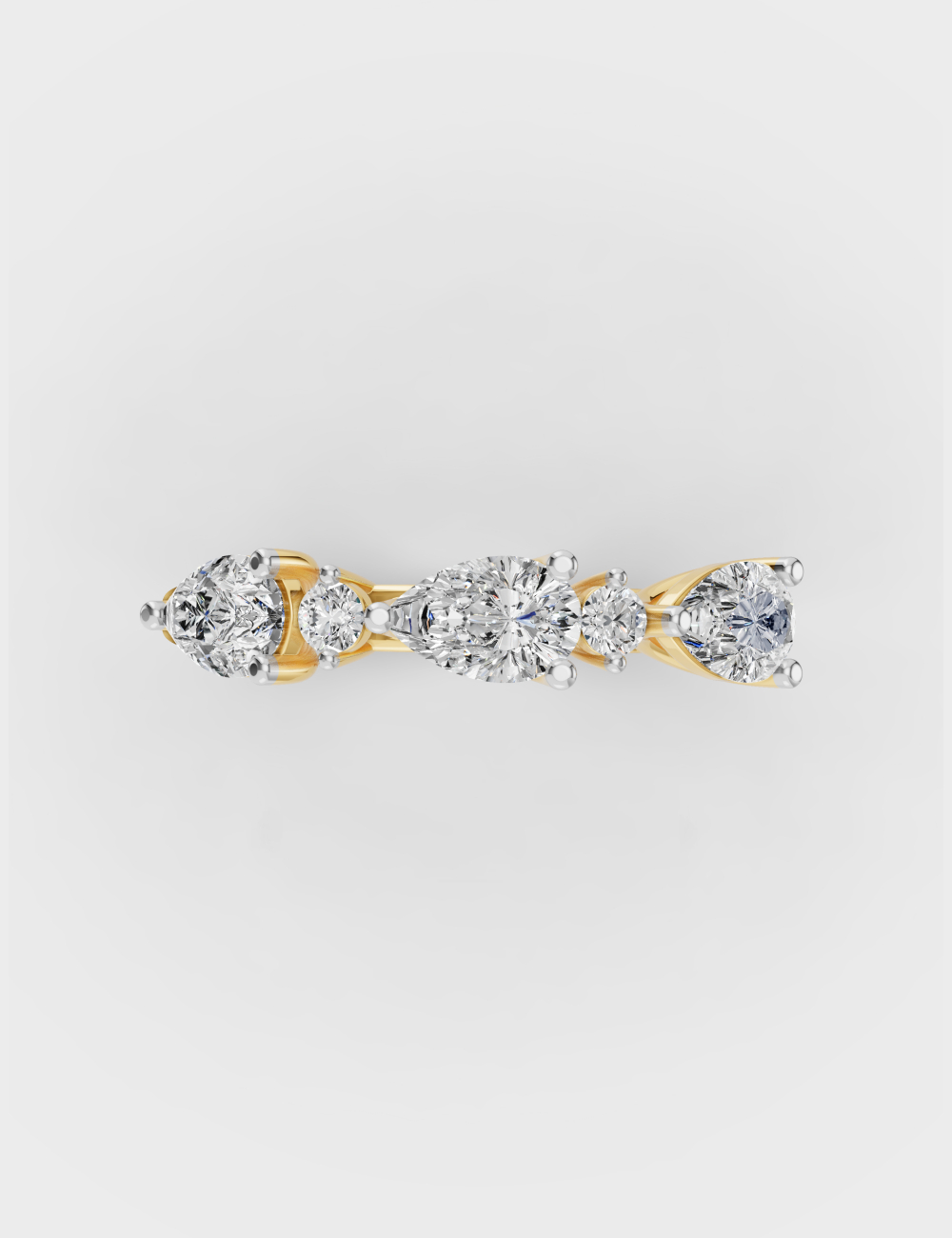 Sparkled Symmetry Diamond Ring 1.22 carat FG-VVS, Yellow Gold, large, image 3