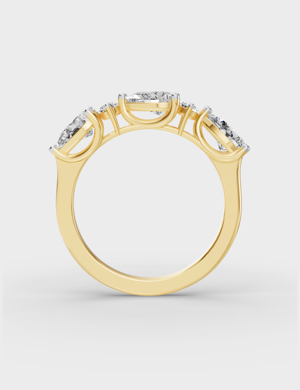 Sparkled Symmetry Diamond Ring 1.22 carat FG-VVS, Yellow Gold, large, image 4