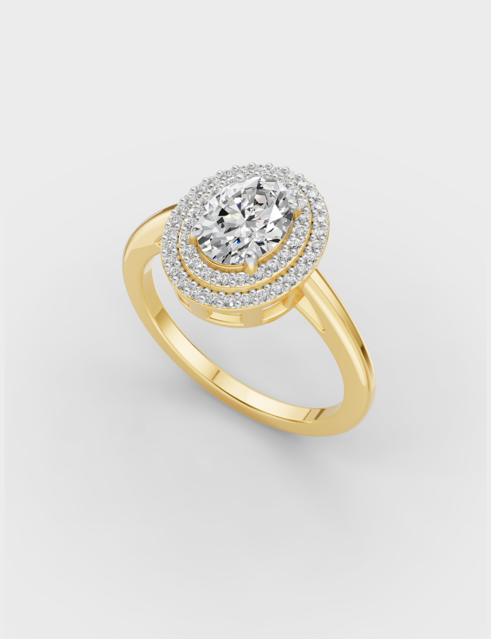 Classic Elegance Diamond Ring 95 cent FG-VVS, Yellow Gold, large, image 1