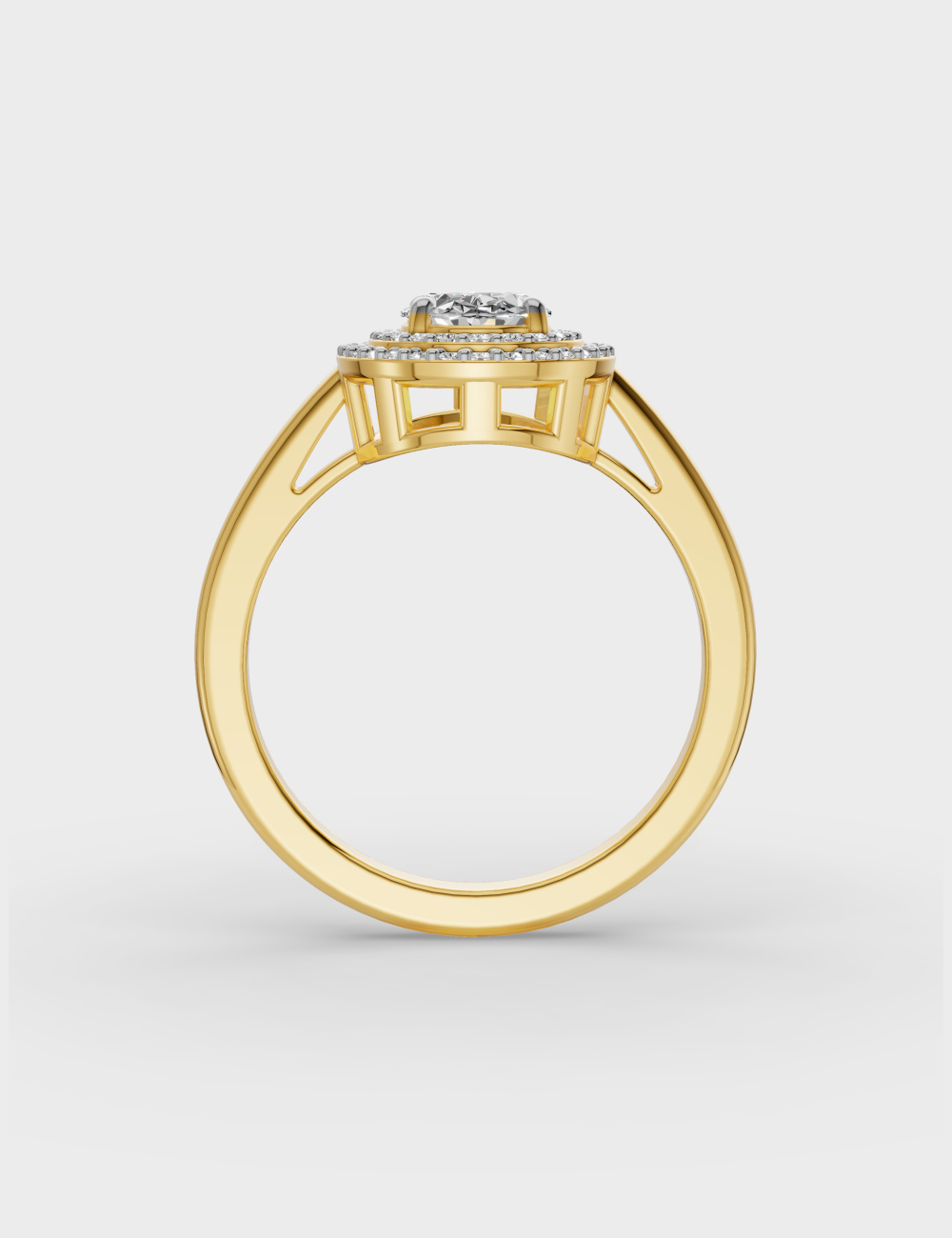 Classic Elegance Diamond Ring 95 cent FG-VVS, Yellow Gold, large, image 4