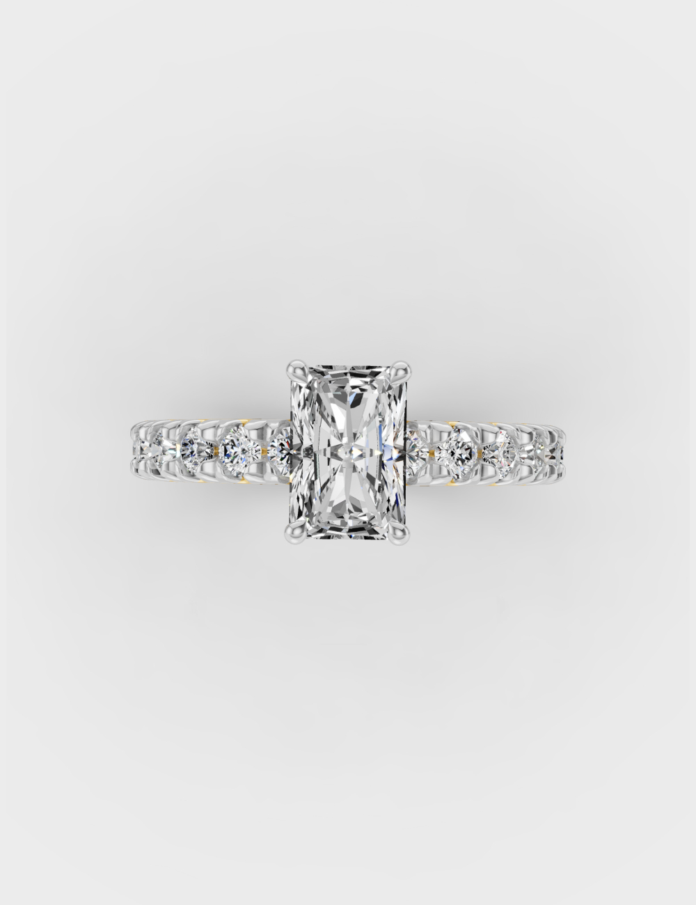 Emerald Beauty Diamond Ring 2 carat FG-VVS, Yellow Gold, large, image 2