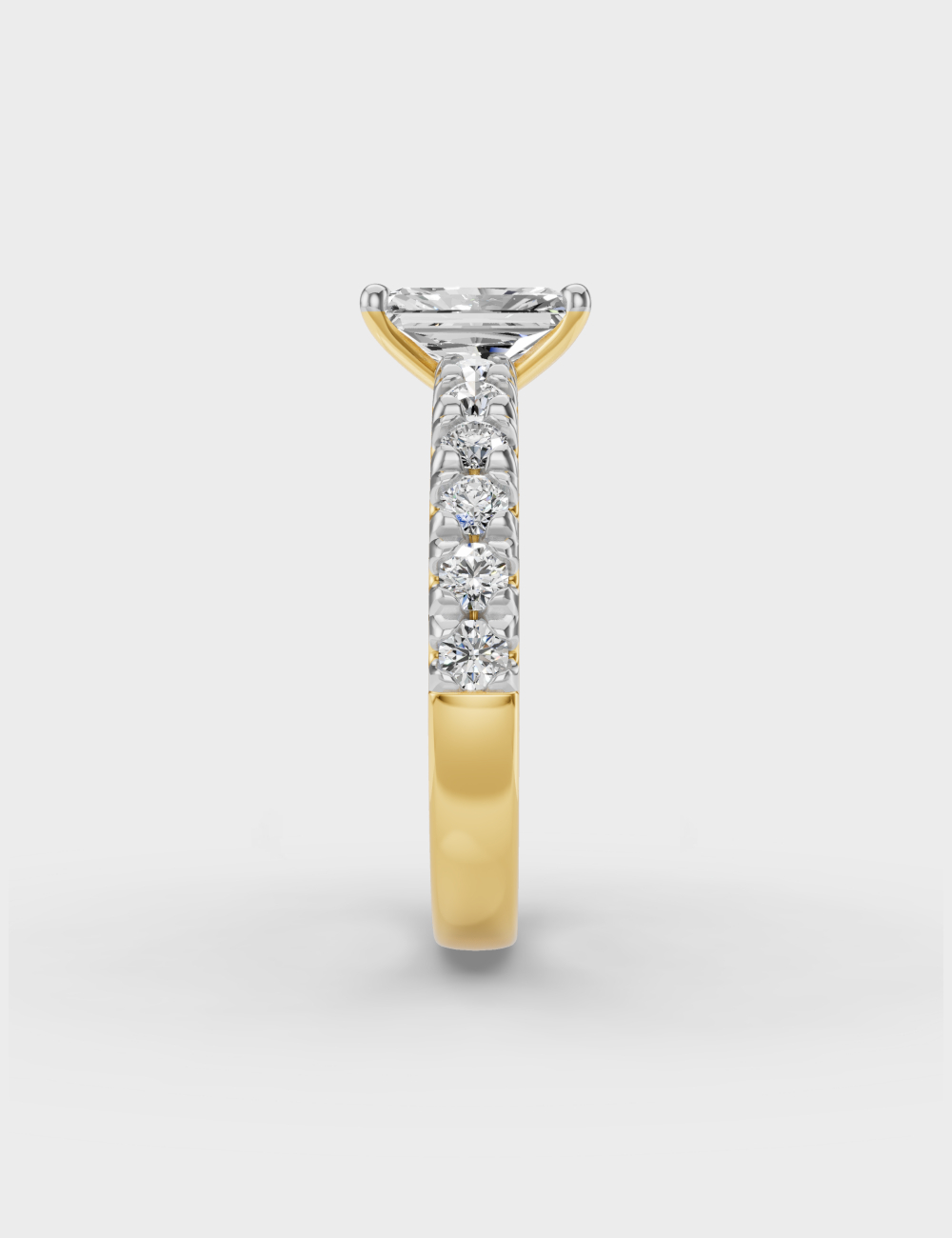 Emerald Beauty Diamond Ring 2 carat FG-VVS, Yellow Gold, large, image 3