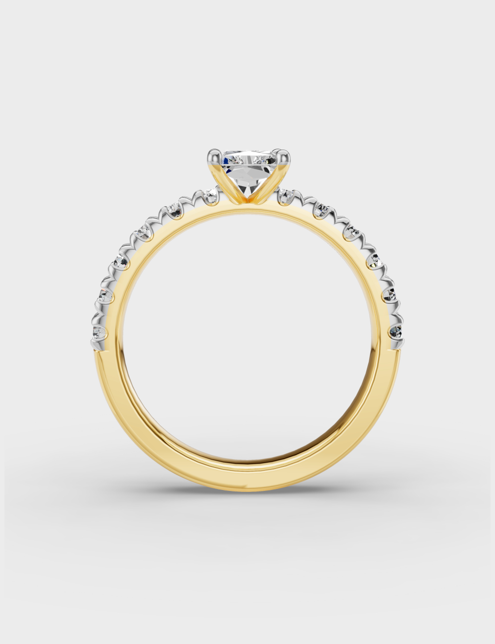 Emerald Beauty Diamond Ring 2 carat FG-VVS, Yellow Gold, large, image 4