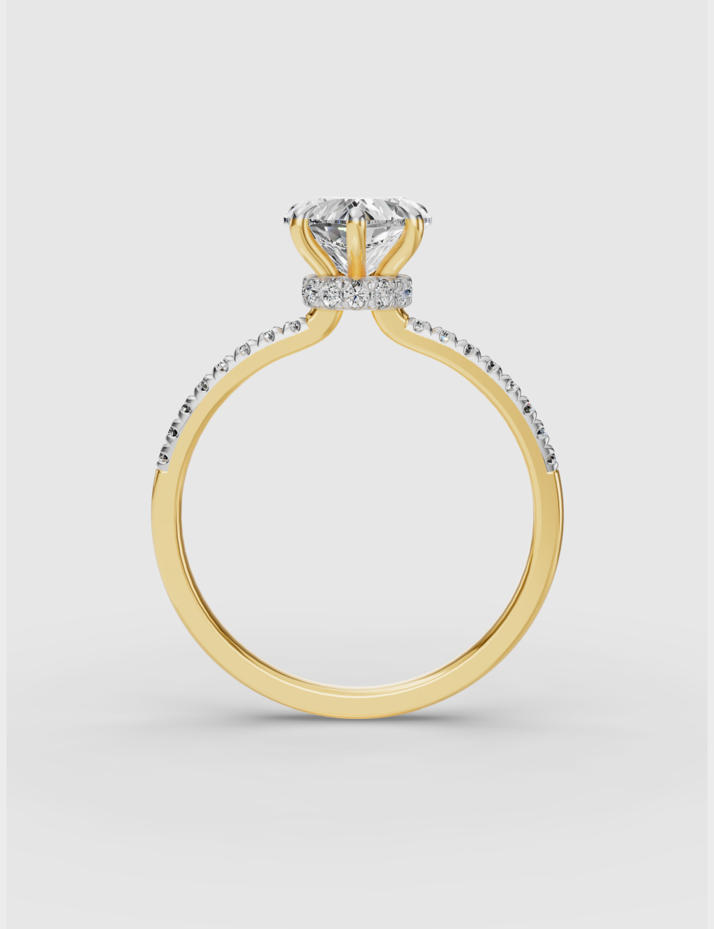 Eternal Love Diamond Ring 1.26 carat FG-VVS, Yellow Gold, large, image 4