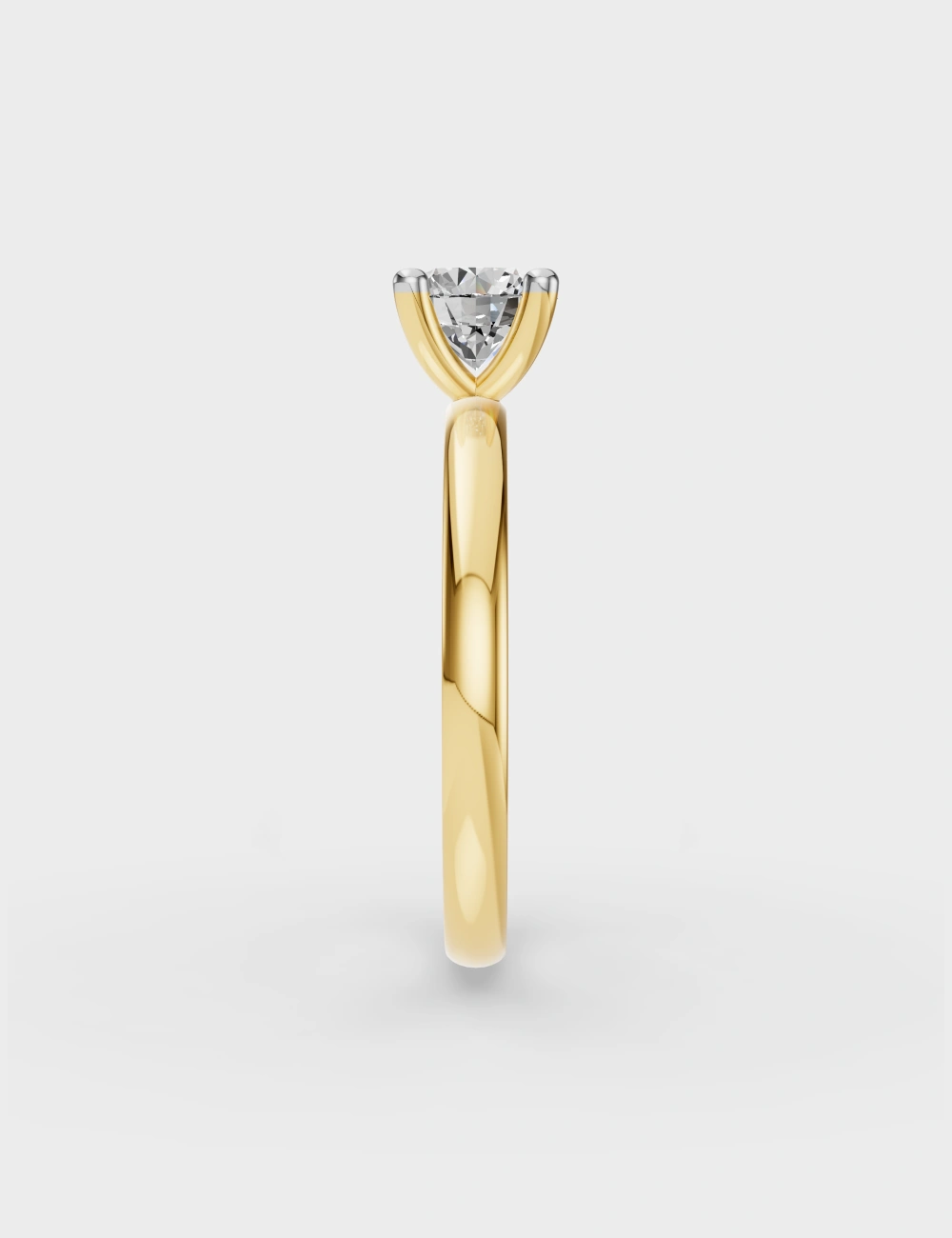 Solo Spark Diamond Ring 60 Cent FG-VVS, Yellow Gold, large, image 4