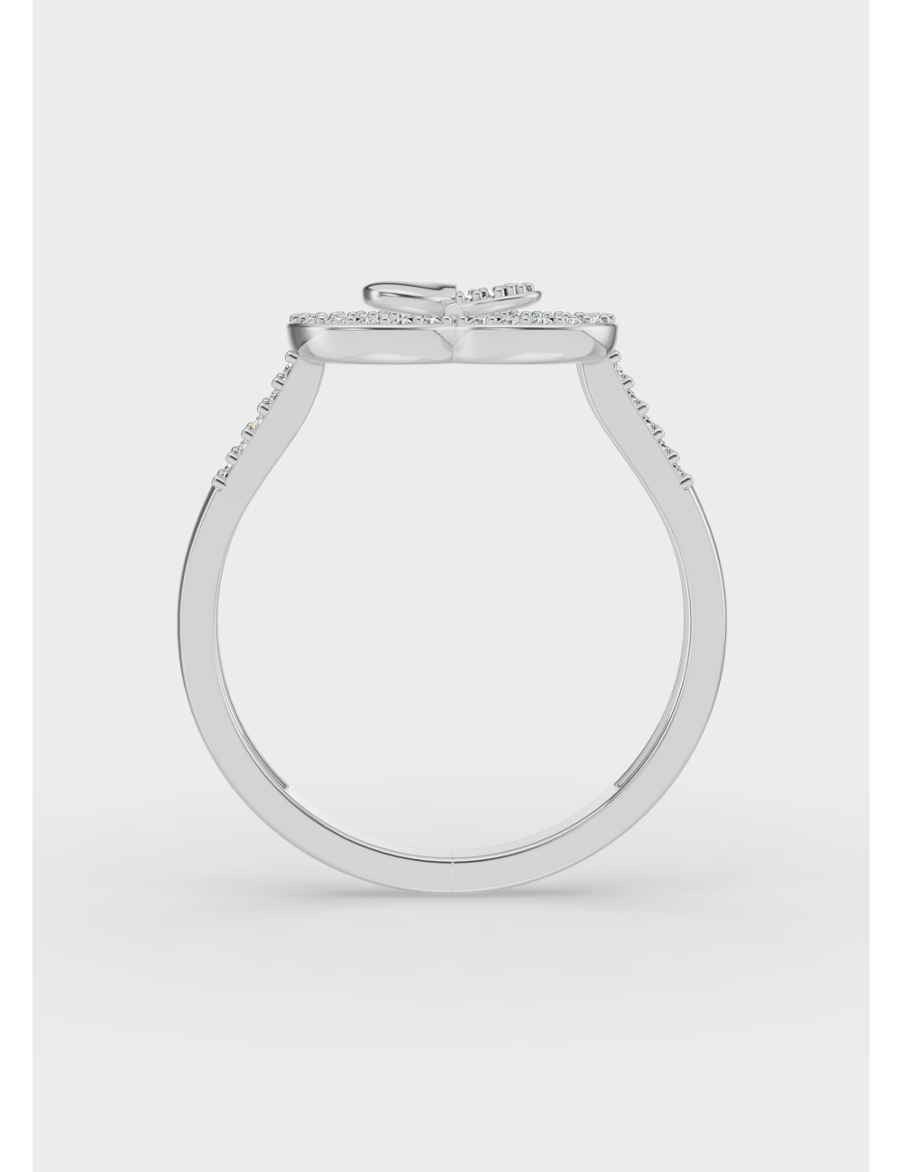 Sparkled Heartstrings Diamond Ring 31 cent FG-VVS, White Gold, large, image 3