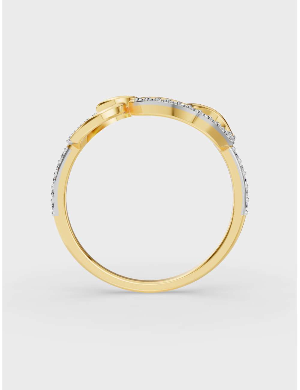 Twisted Hearts Diamond Ring 16 cent FG-VVS, Yellow Gold, large, image 4