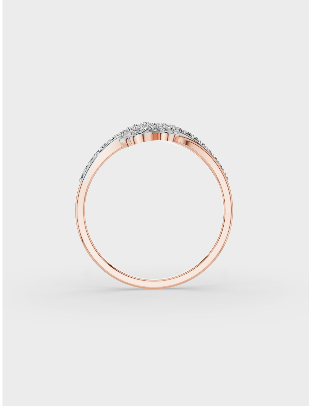 Heart Clusters Diamond Ring 32 cent FG-VVS, Rose Gold, large, image 4