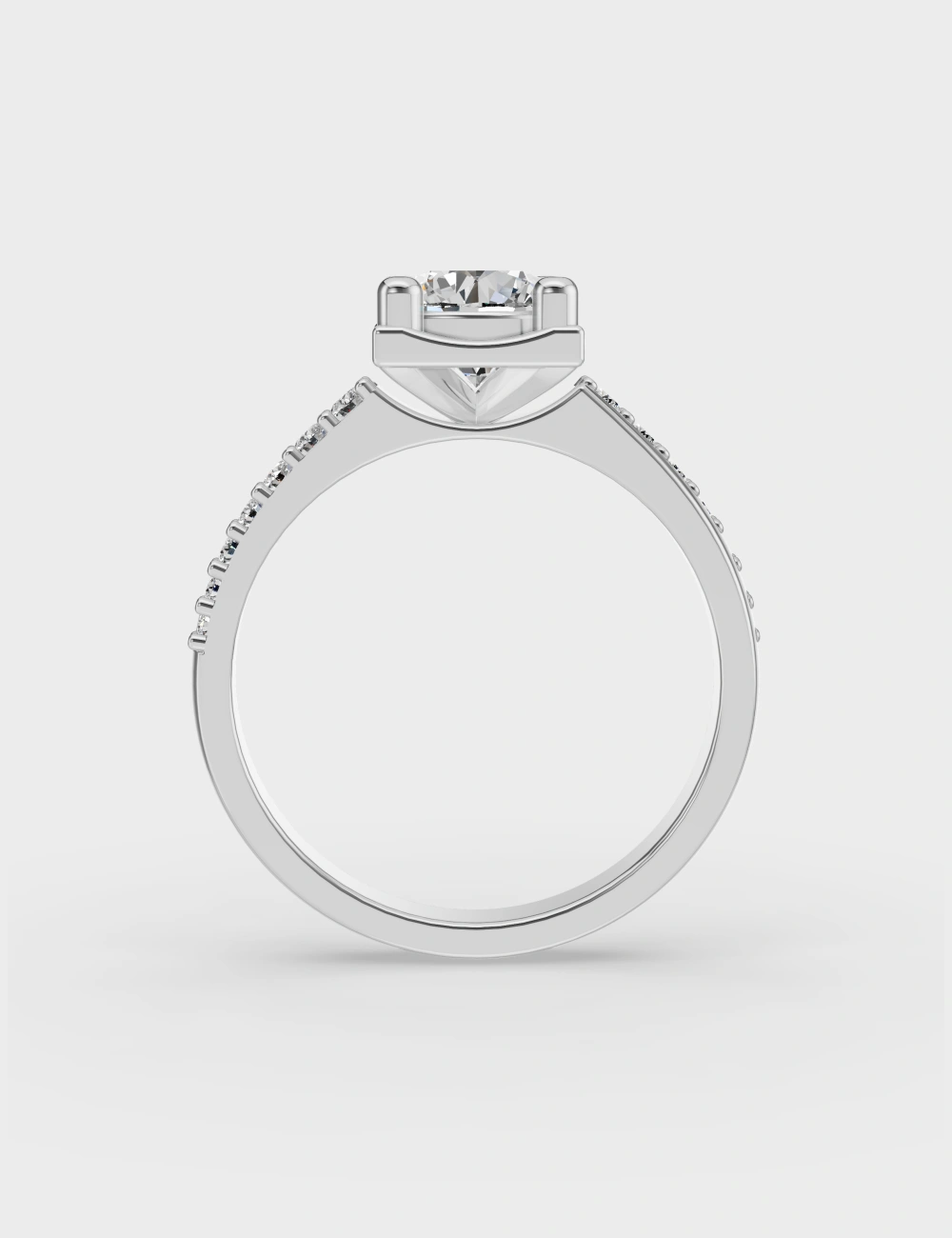 Heart of Forever Diamond Ring 42 cent FG-VVS, White Gold, large, image 4