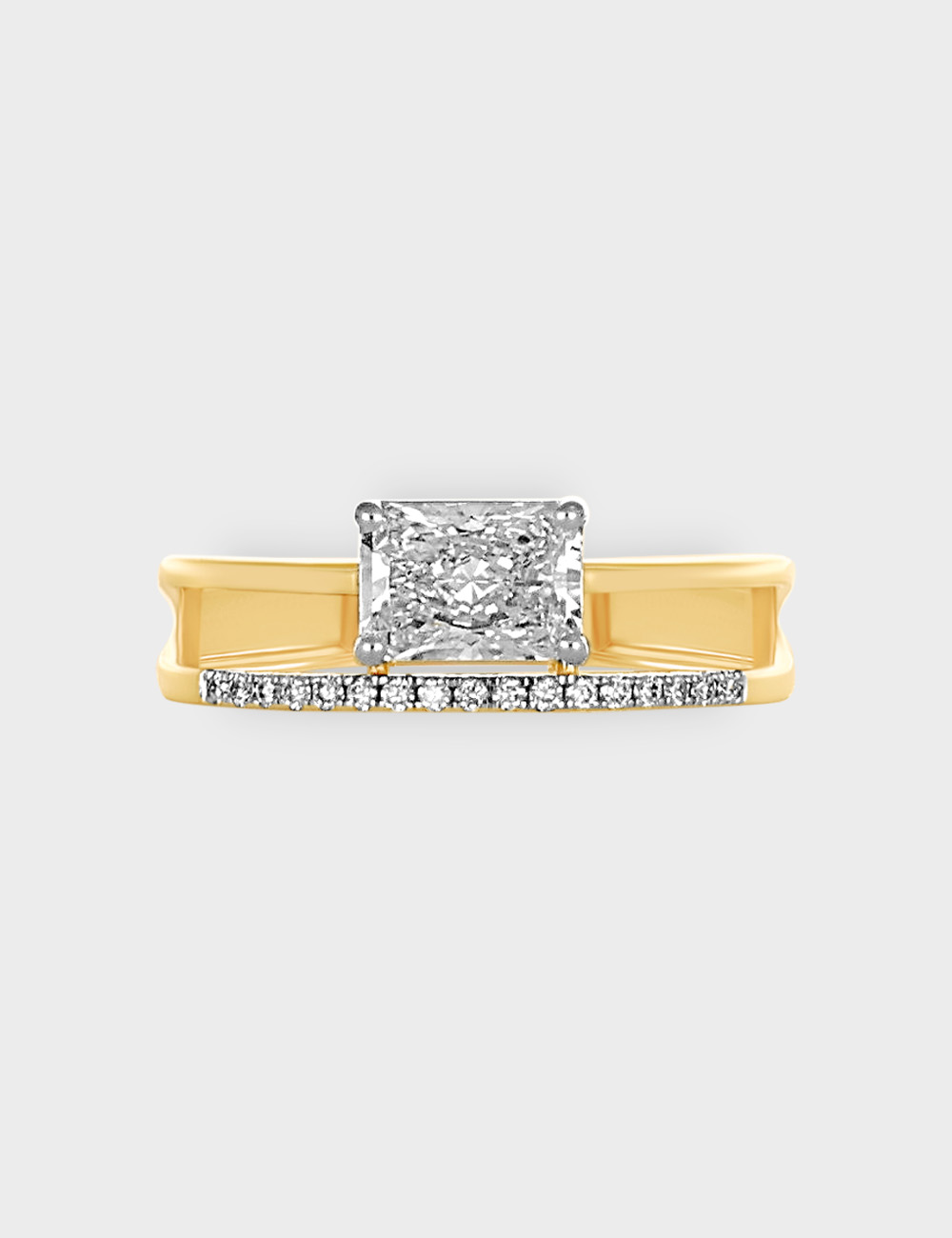 Avant Icon Diamond Ring 1.08 carat FG-VVS, Yellow Gold, large, image 2