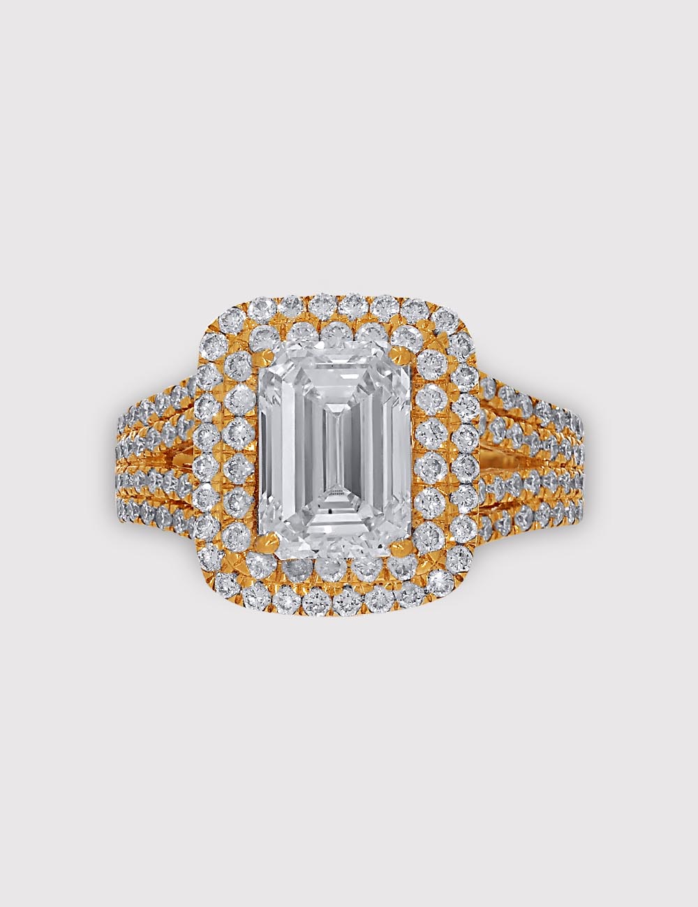 Royale Allure Diamond Ring 3.77 carat FG-VVS, Yellow Gold, large, image 2