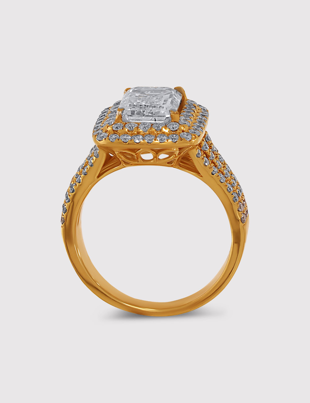 Royale Allure Diamond Ring 3.77 carat FG-VVS, Yellow Gold, large, image 4