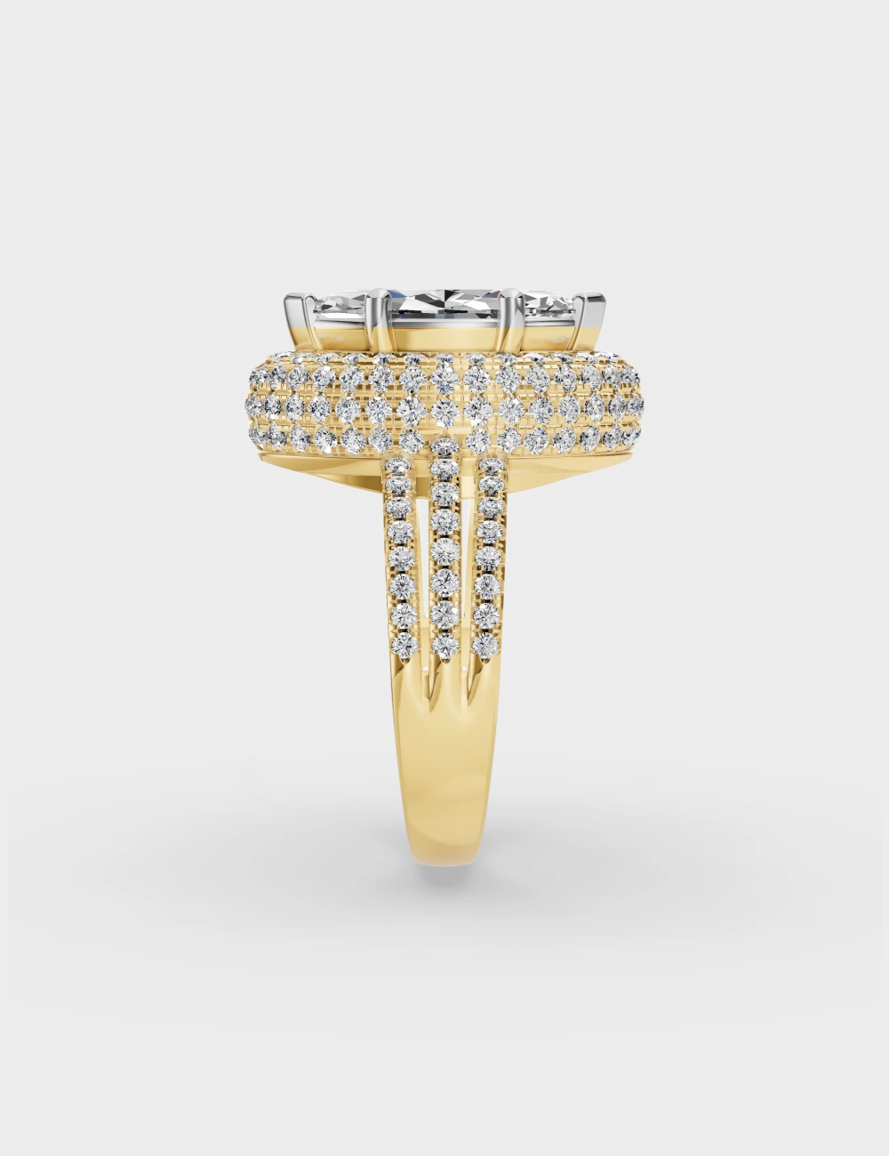 Regalia Marquise Diamond Ring 3.2 carat FG-VVS, Yellow Gold, large, image 3