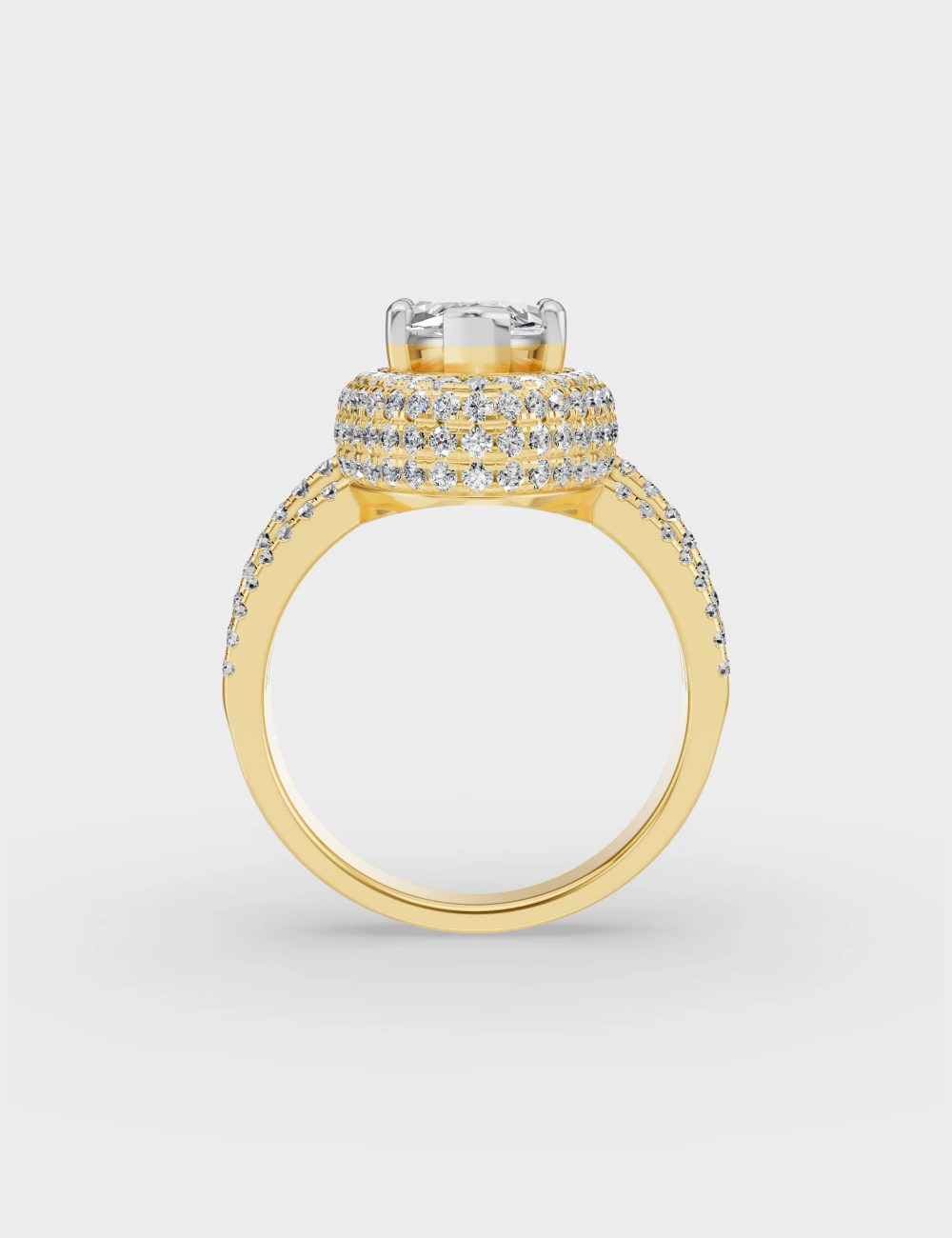 Regalia Marquise Diamond Ring 3.2 carat FG-VVS, Yellow Gold, large, image 4