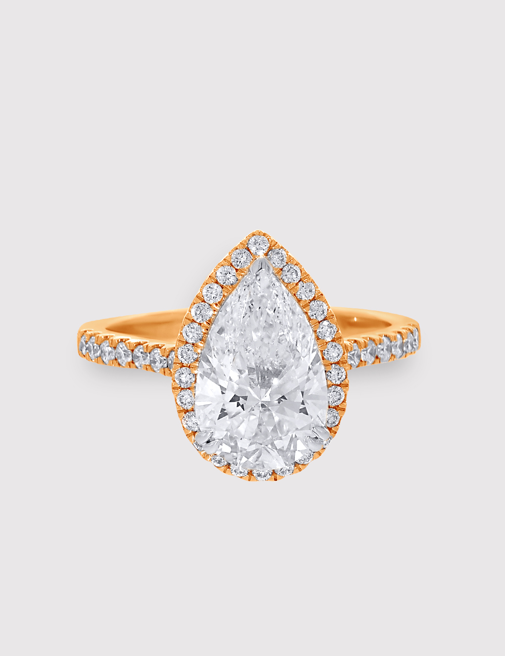 Gleam of Elegance Diamond Ring 3.58 carat FG-VVS, Yellow Gold, large, image 2