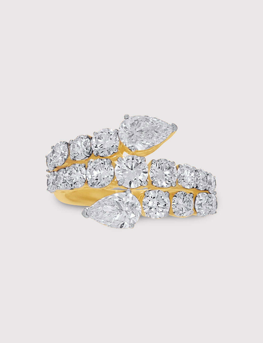 Grandeur Glow Lab Grown Diamond Ring 3.58 Carat FG-VVS, Yellow Gold, large, image 2